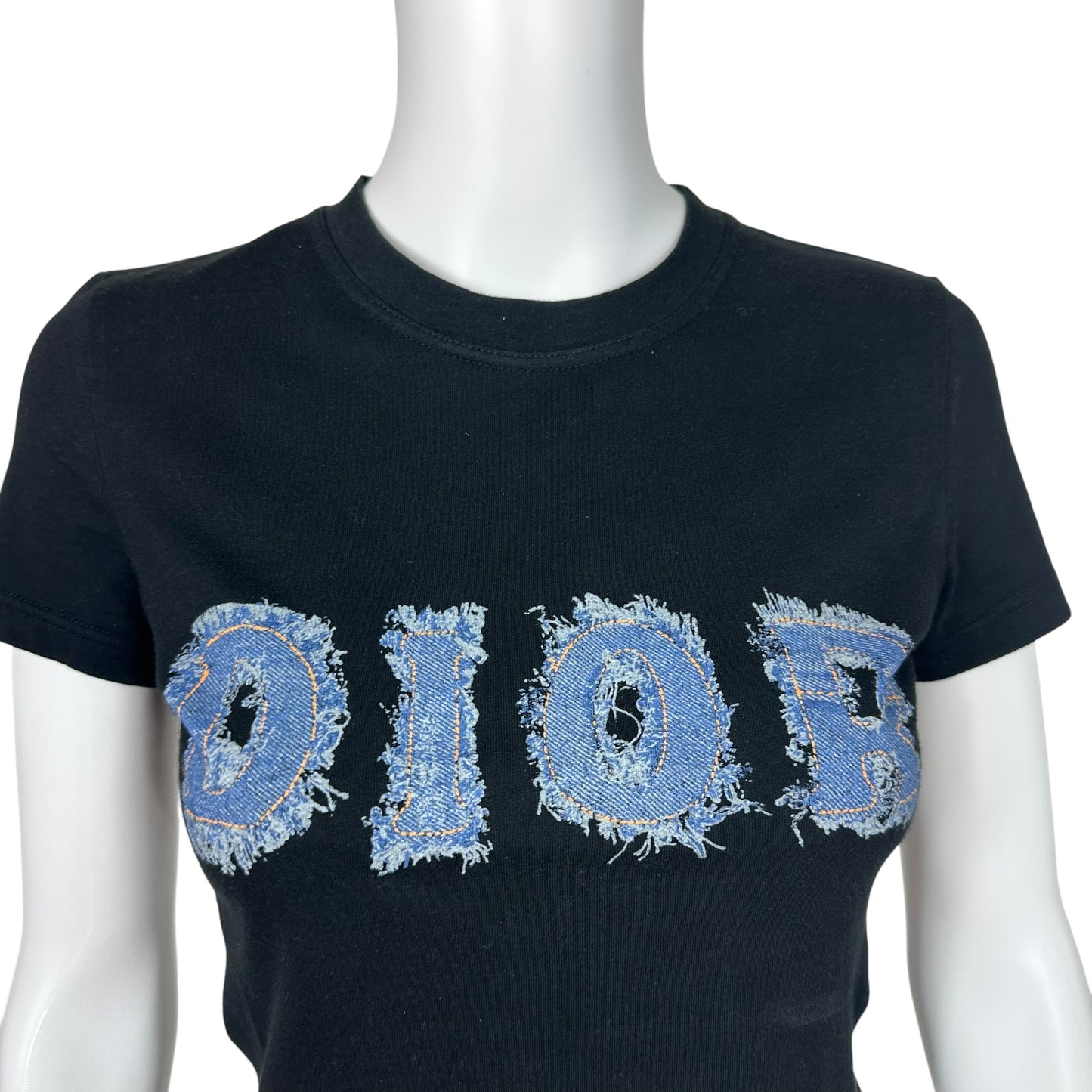 Christian Dior S/S 2003 Black Denim Logo T-Shirt - Outfit Repeater