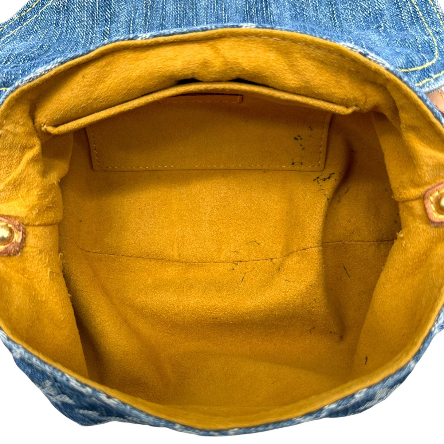 Louis Vuitton Blue Denim Mini Pleaty Shoulder Bag