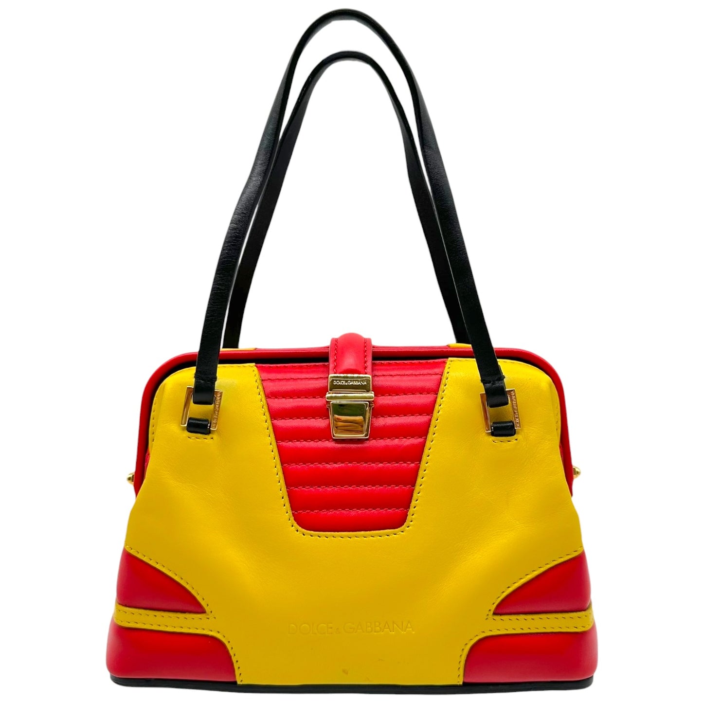 Dolce & Gabbana Red & Yellow Leather Mini Bag