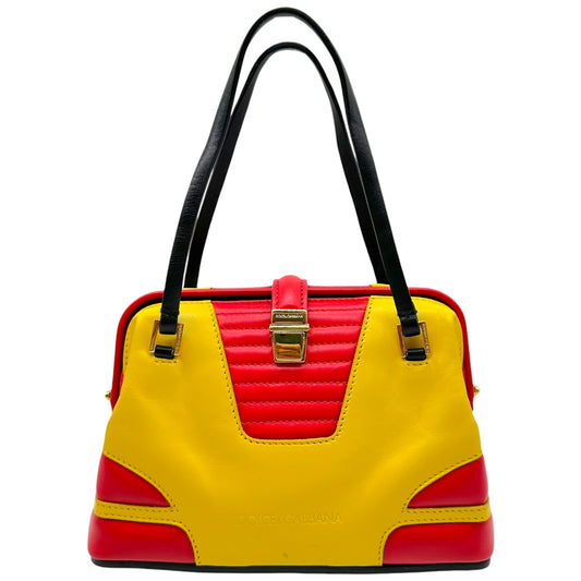 Dolce & Gabbana Red & Yellow Leather Mini Bag