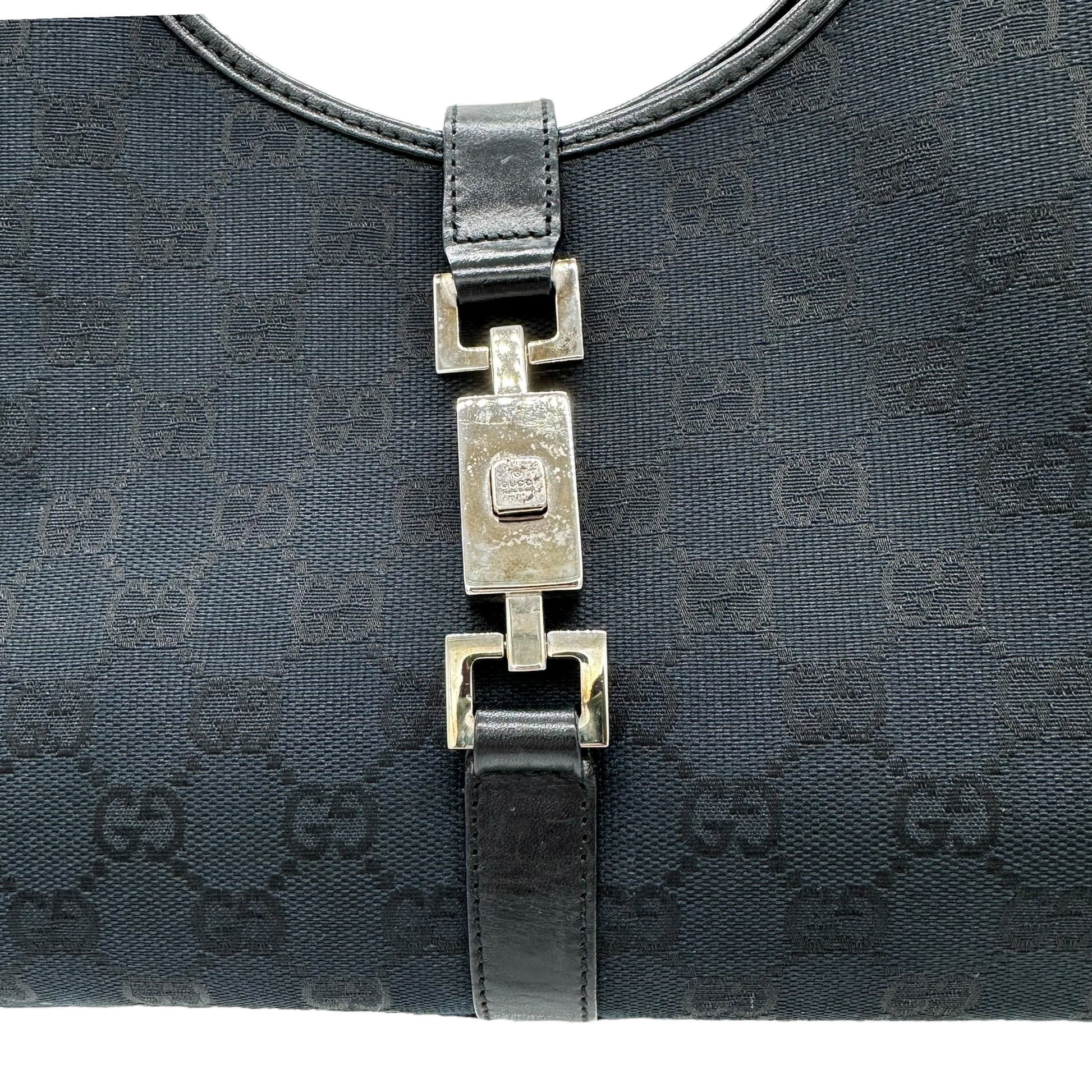 Gucci Black Monogram Canvas Jackie Bag - Outfit Repeater