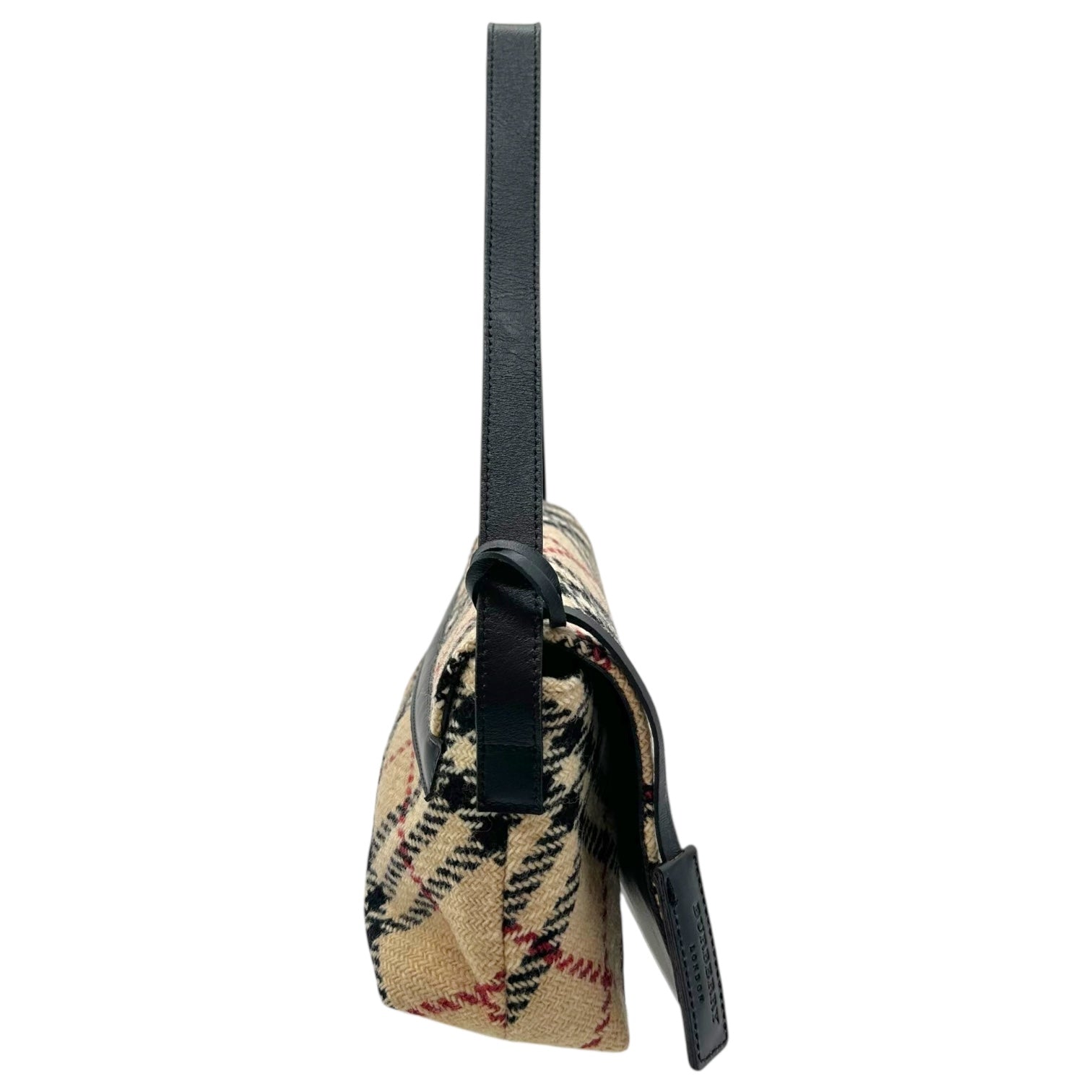 Burberry London Tan Nova Check Plaid Wool Shoulder Bag - Outfit Repeater