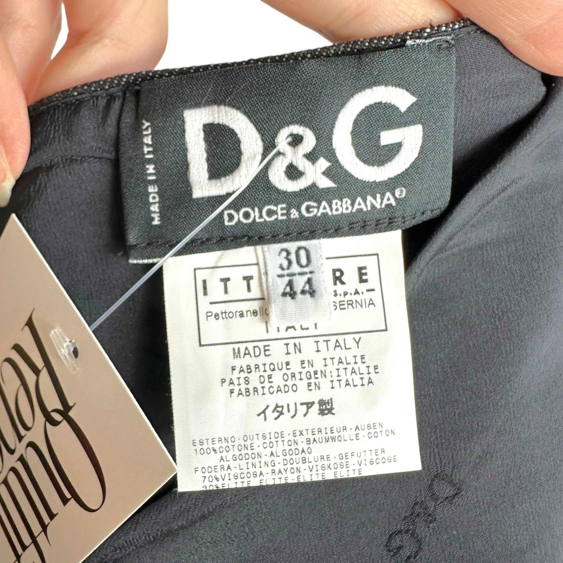Dolce & Gabbana Dark Wash Denim Corset Top