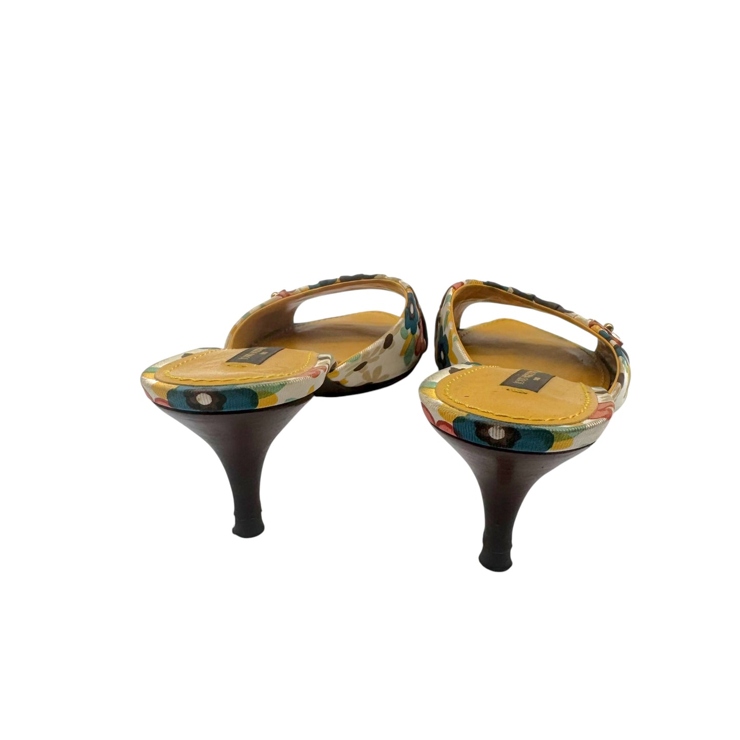 Louis Vuitton Multicolor Flower Monogram Heeled Mule Sandals
