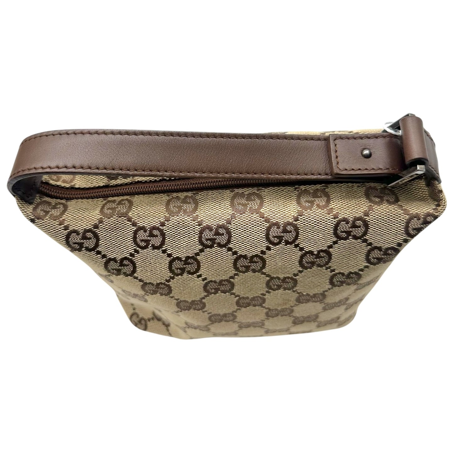 Gucci Small Top Handle Pochette Bag Tan Brown Monogram