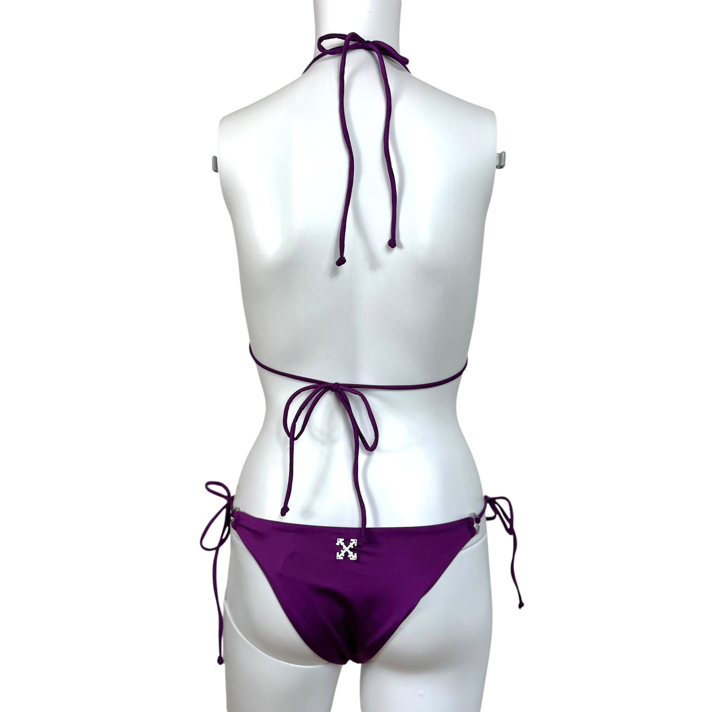 Off-White 2022 Purple Logo Bikini Set NEW