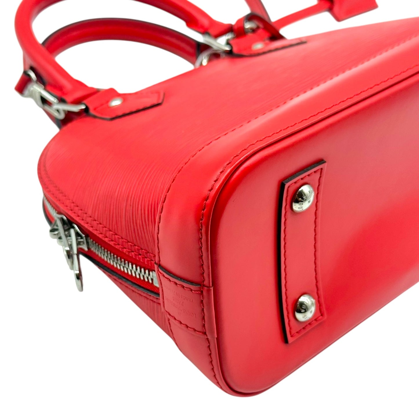 Louis Vuitton Bright Red Epi Alma BB 2-Way Bag