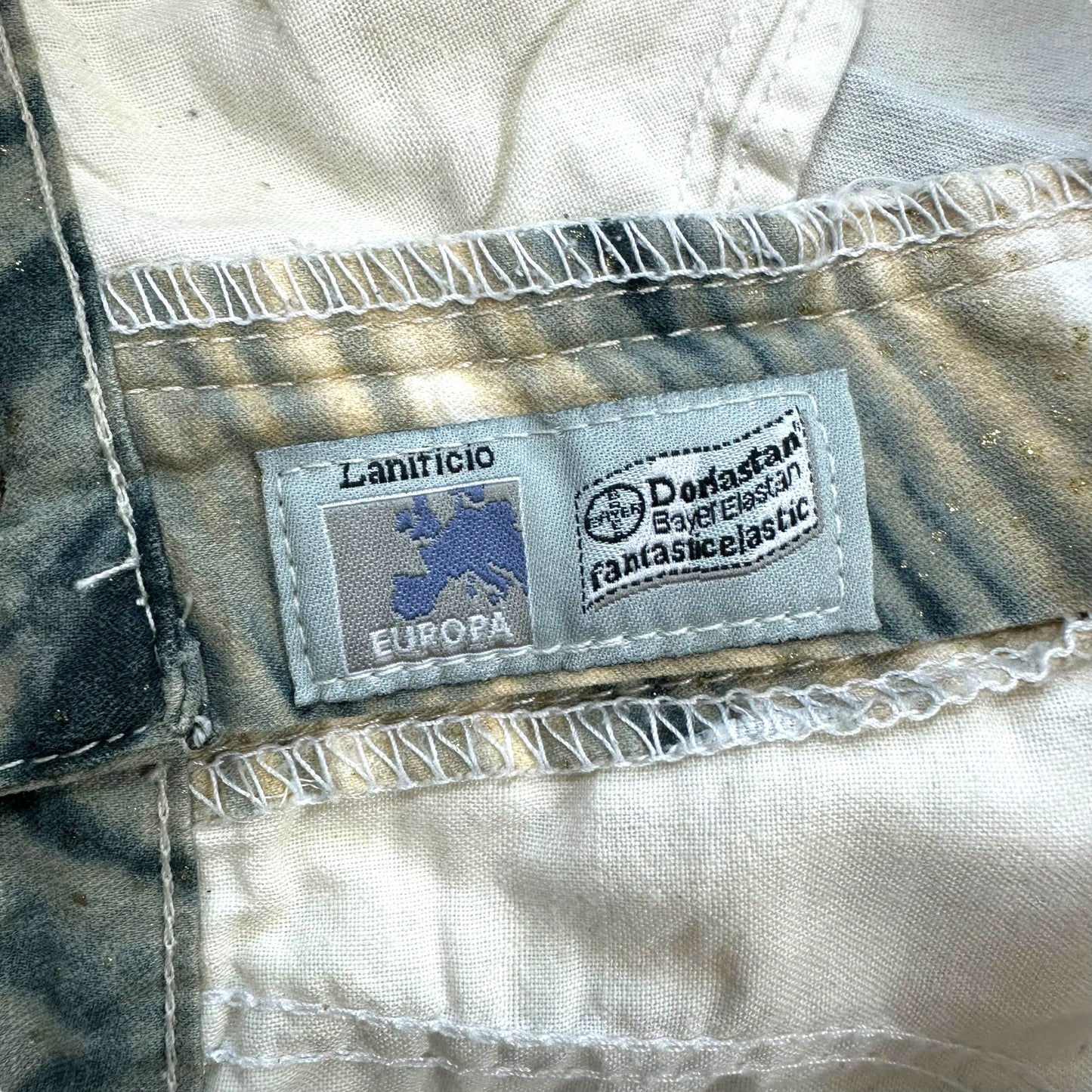 Roberto Cavalli Early 90's Metallic Wave Printed Jeans