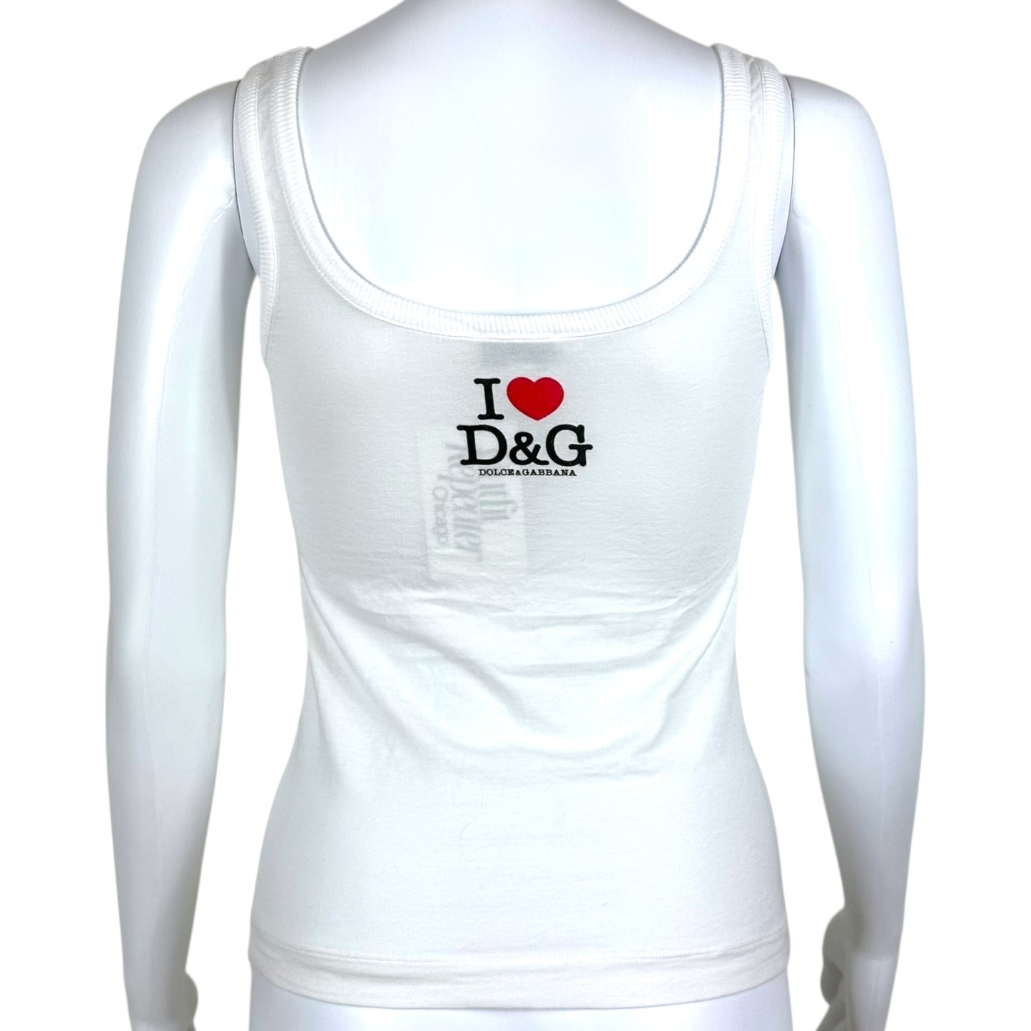 D&G Dolce & Gabbana 'I Heart D&G' Rhinestone Tank