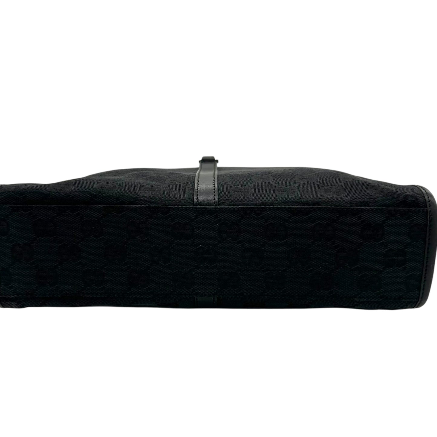 Gucci Black Monogram Canvas Bowler Bag
