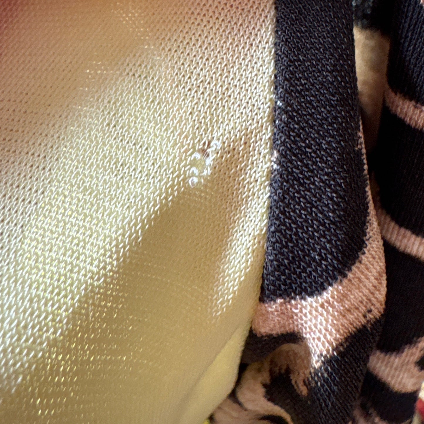 Roberto Cavalli S/S 2004 Yellow Multicolor Animal Print 3/4 Sleeve Cowl Neck Mini Dress