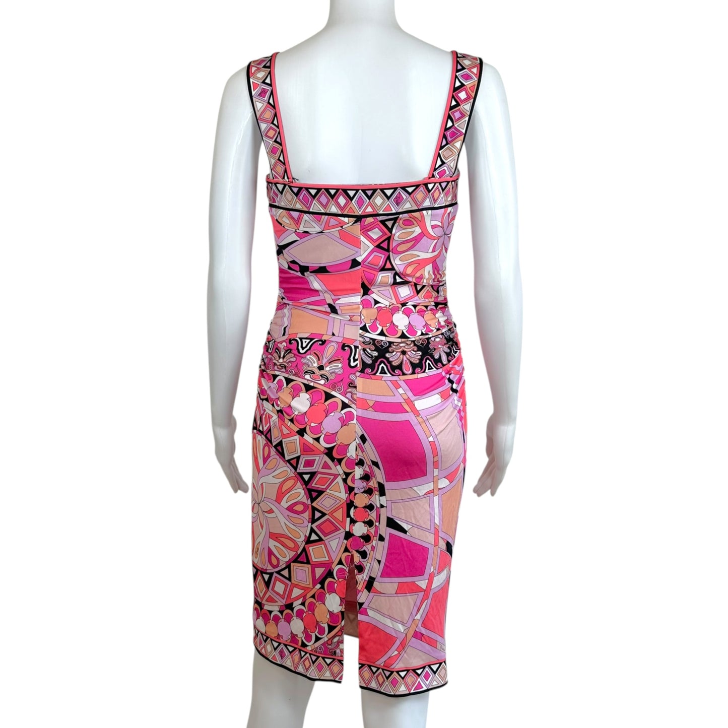 Emilio Pucci Pink Printed Bodycon Midi Dress