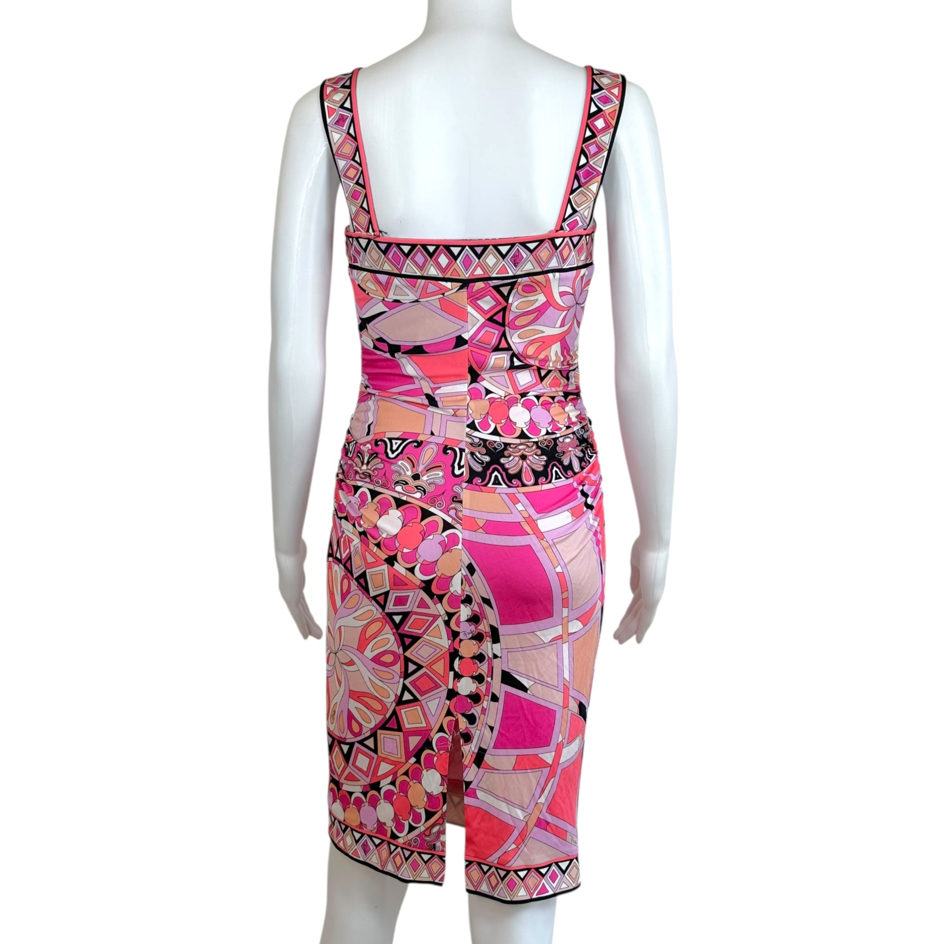 Emilio Pucci Pink Printed Bodycon Midi Dress