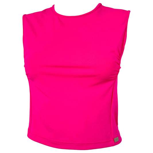Chanel Hot Pink Cropped Sleeveless Tank Top