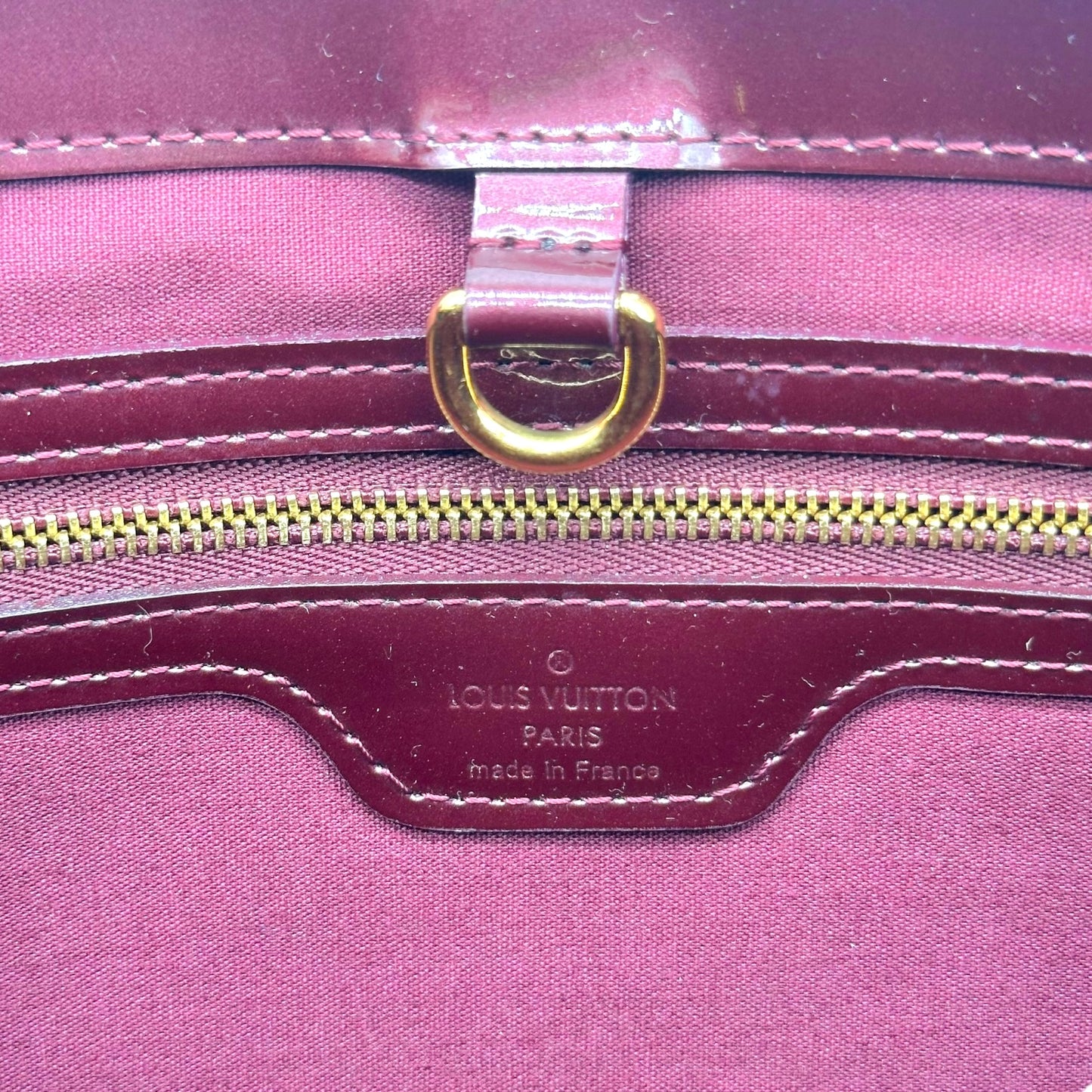 Louis Vuitton Burgundy Patent Vernis Monogram Wilshire Tote Bag