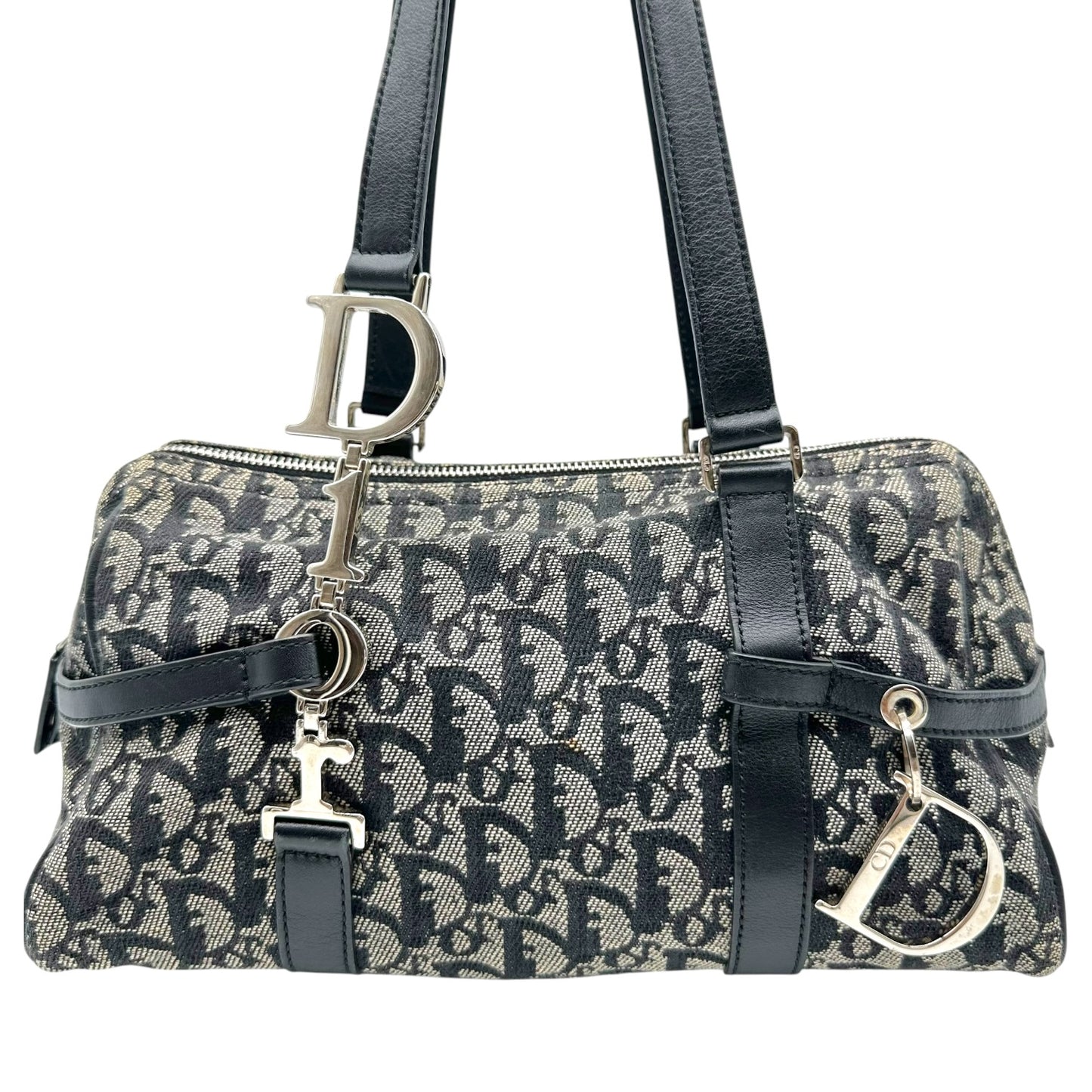 Christian Dior Black Trotter Monogram Shoulder Bag