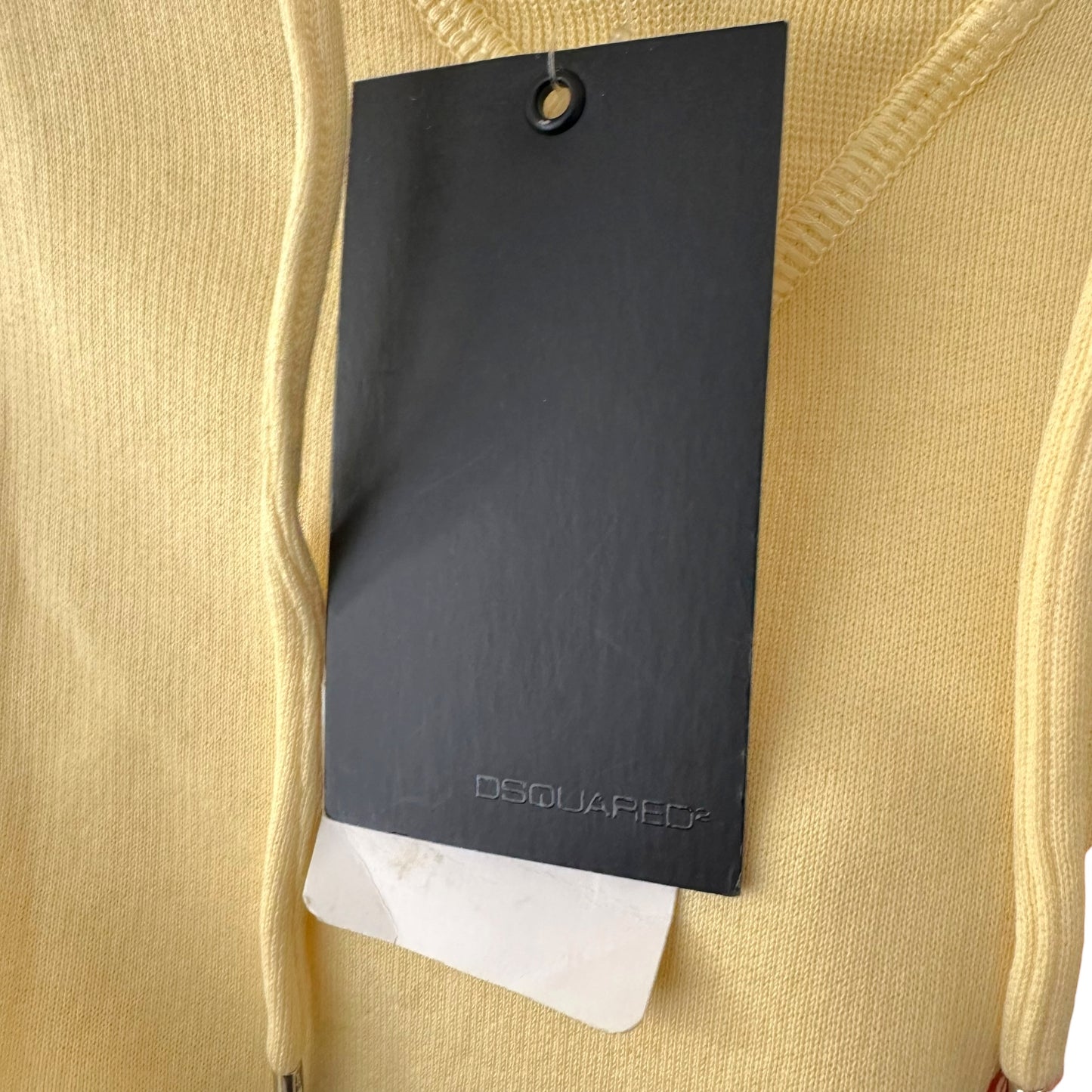 Dsquared2 Pale Yellow Street Sign Graphic Hoodie NEW