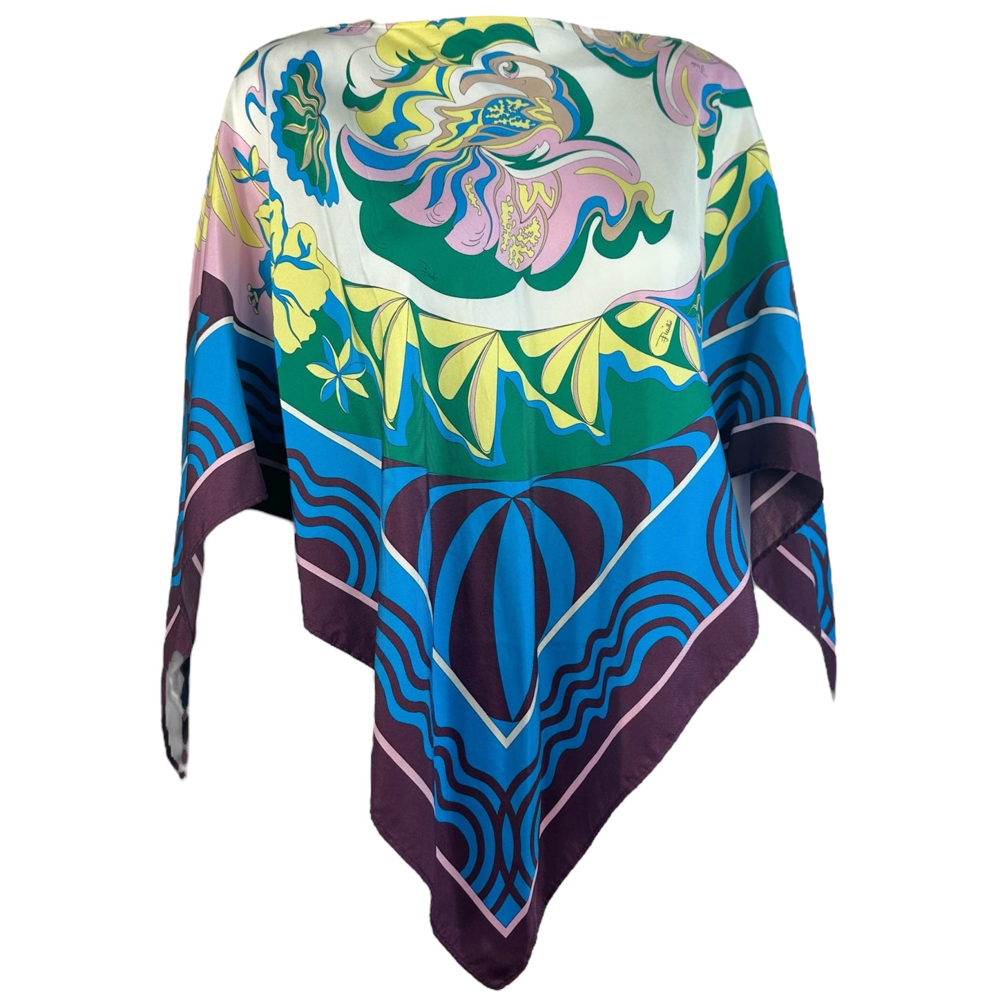 Emilio Pucci Multicolor Silk Scarf Blouse Top - Outfit Repeater