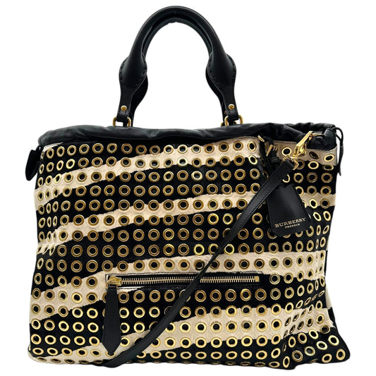 Burberry Gold Studded Zebra Print 2-Way Tote Bag - Outfit Repeater