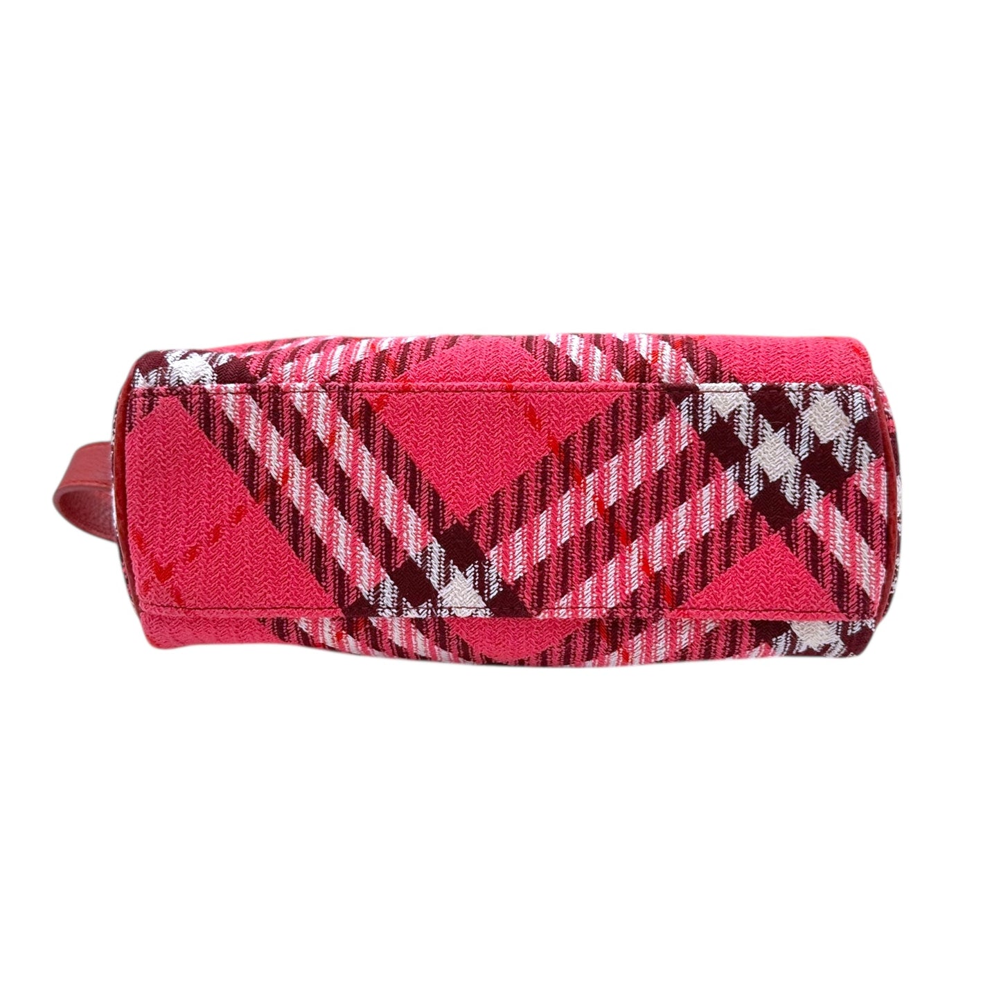 Burberry Blue Label Pink & Red Nova Check Plaid Mini Pochette Bag - Outfit Repeater