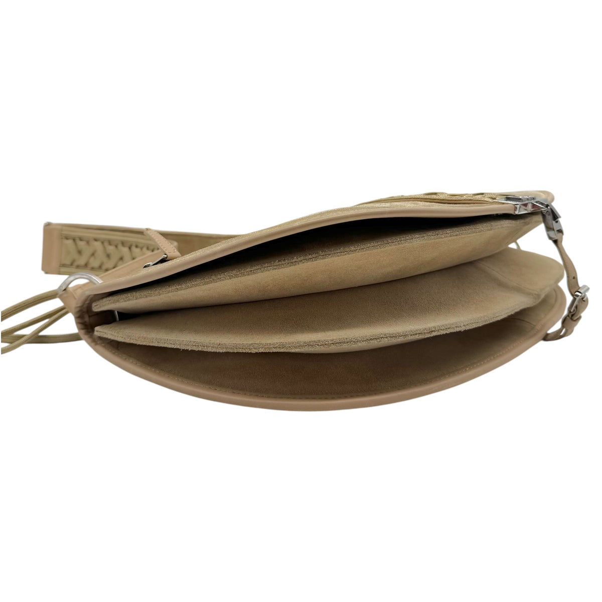 Christian Dior Tan Suede Lace-Up Satchel Bag