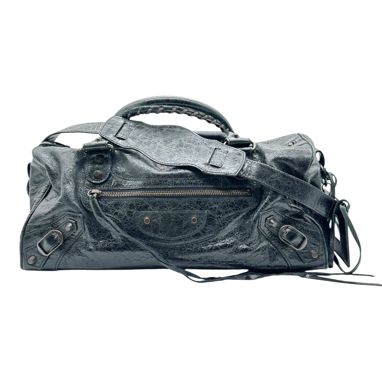 Balenciaga Black Leather Twiggy City 2-Way Bag