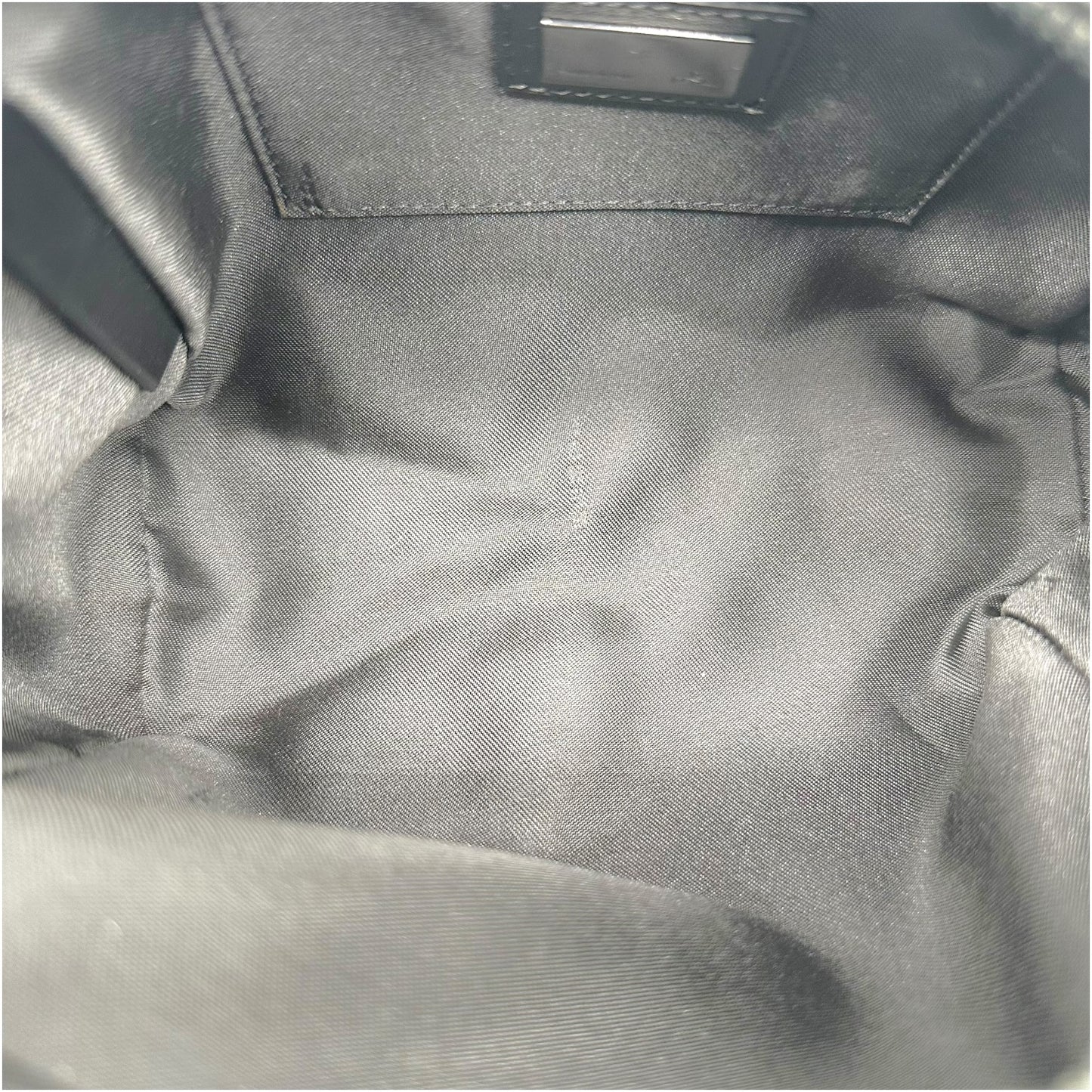 Fendi Black Zucchino Monogram Small Square Pochette Bag