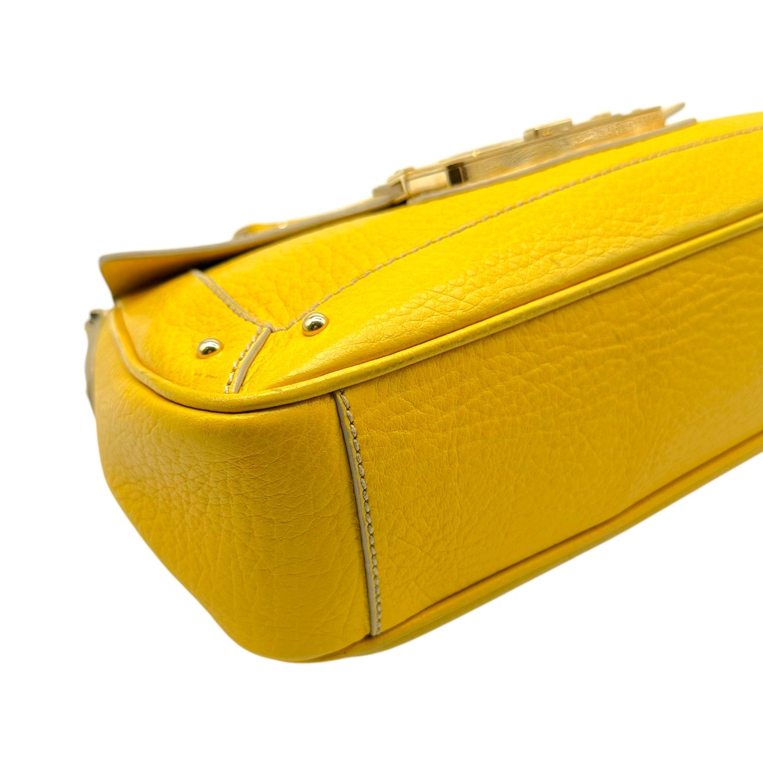 Dolce & Gabbana Yellow Gold Leather Shoulder Bag