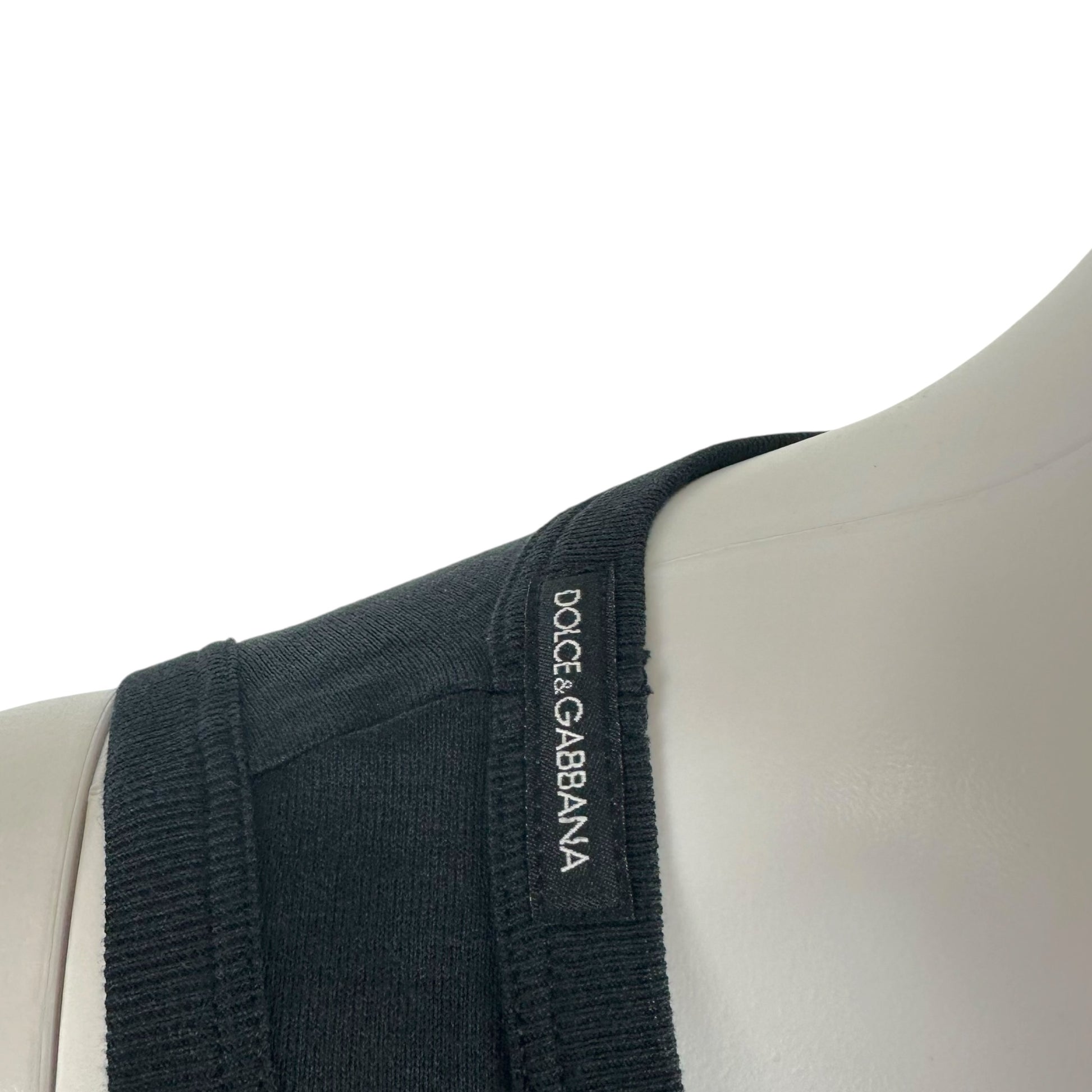 Dolce & Gabbana Black Crystal Cross Embellished Tank Top