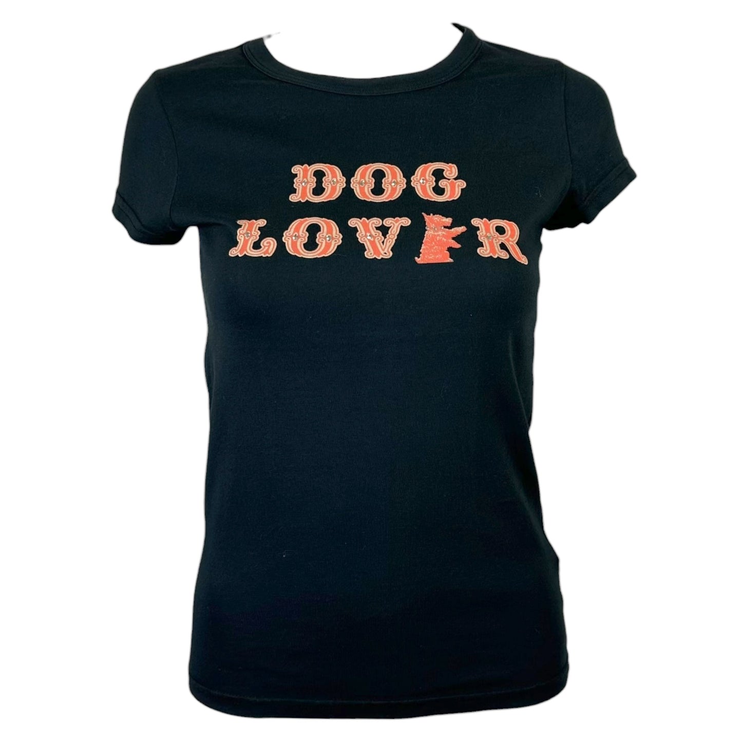 Juicy Couture Dog Lover Rhinestone Graphic T-Shirt