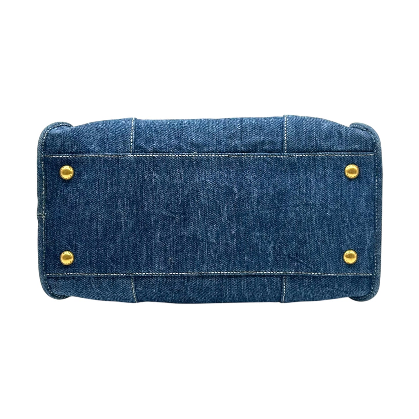 Prada Dark Wash Denim 2-Way Satchel Bag