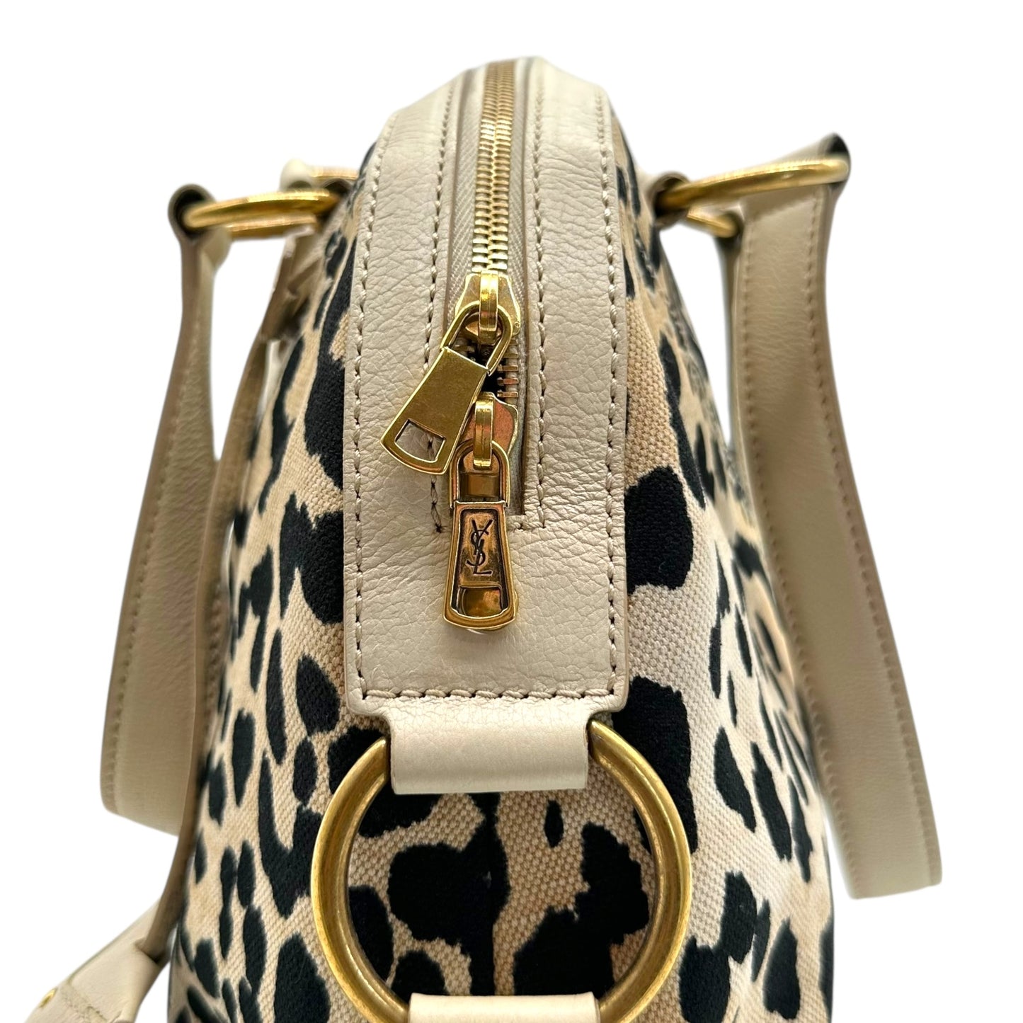 Yves Saint Laurent by Tom Ford Leopard Print Canvas Muse Bag