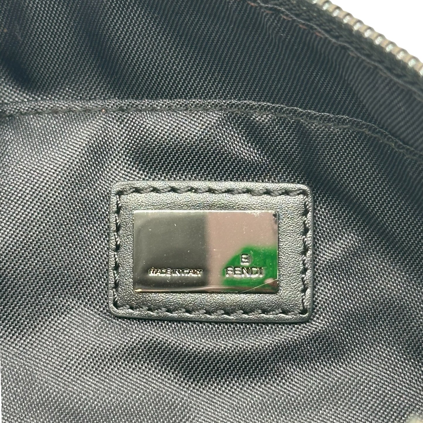 Fendi Pochette Bag Black Brown Zucchino Monogram