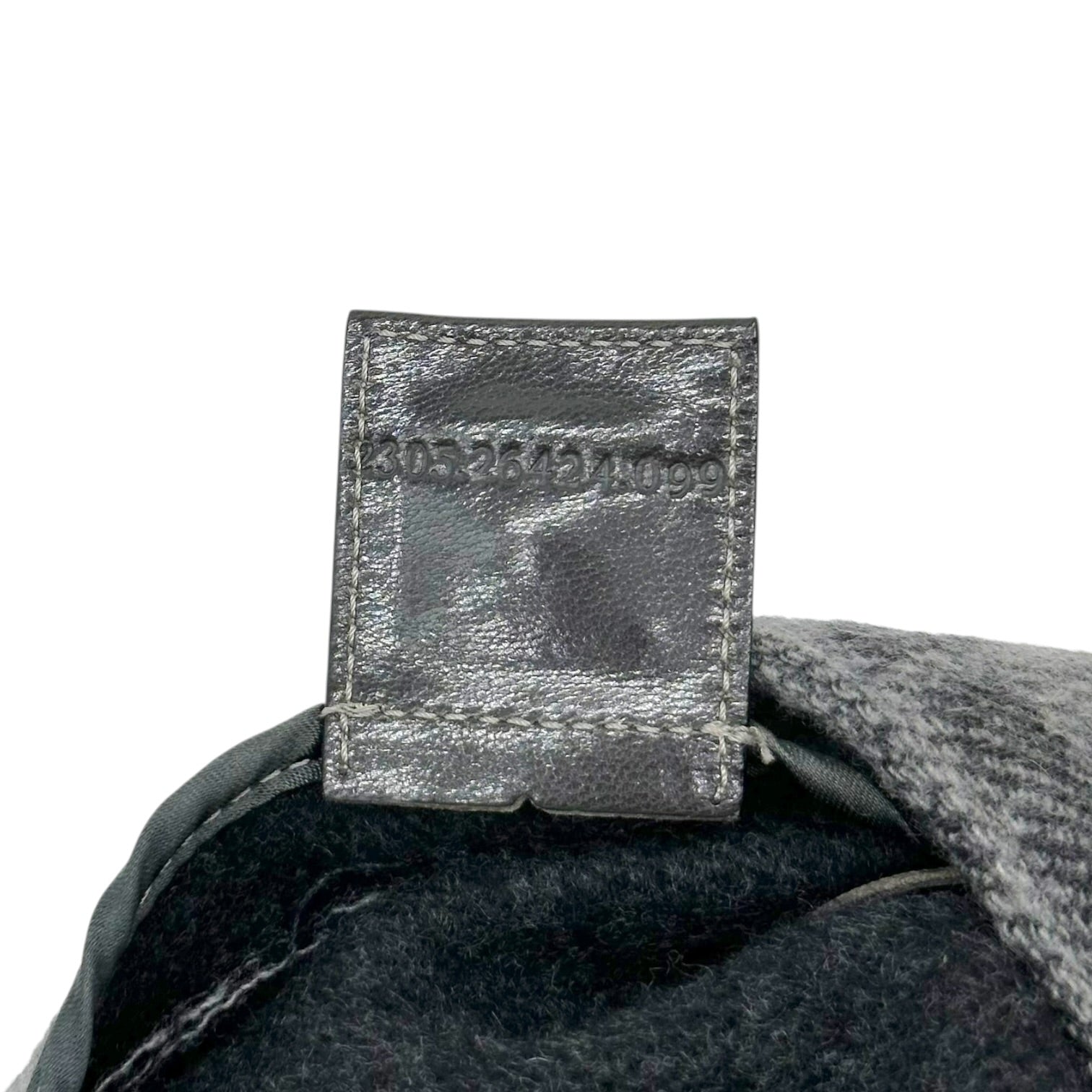 Fendi Baguette Bag Gray Zucca Cashmere Knit
