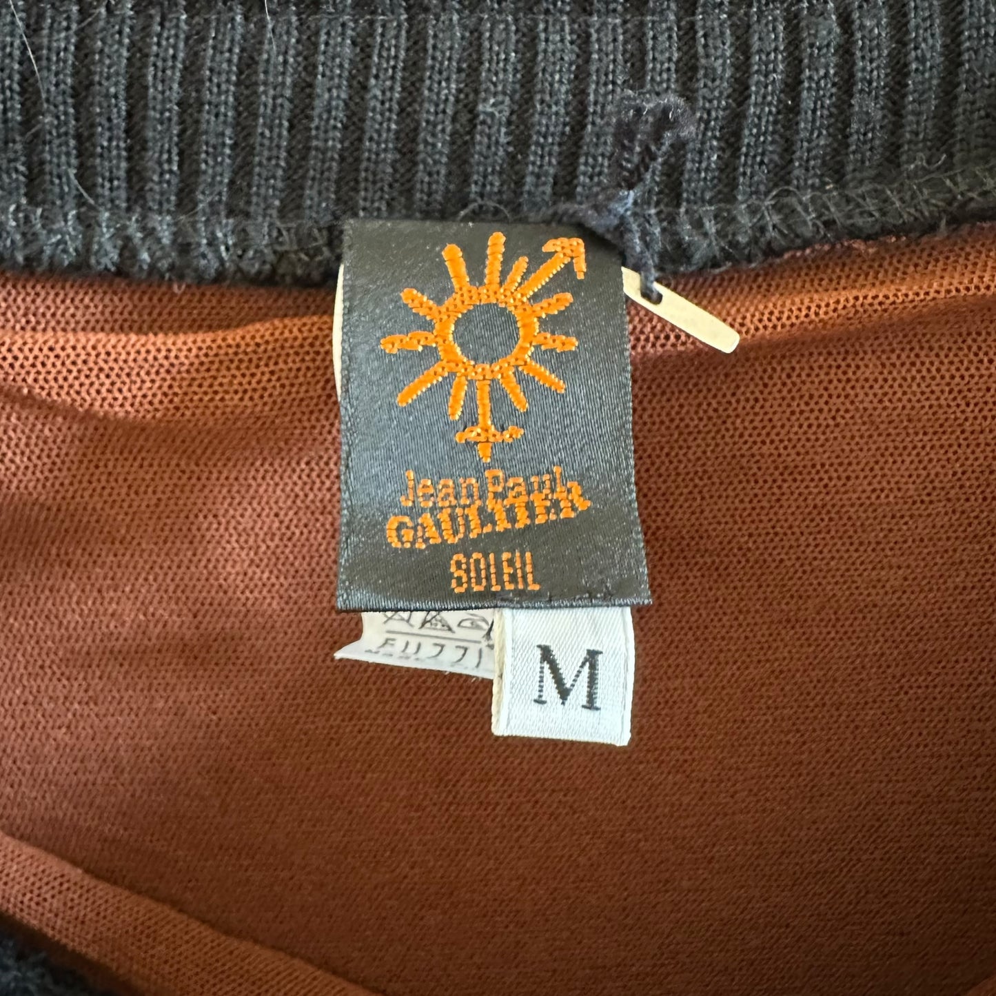 Jean Paul Gaultier Soleil Burgundy Mesh & Tie Waist Maxi Skirt