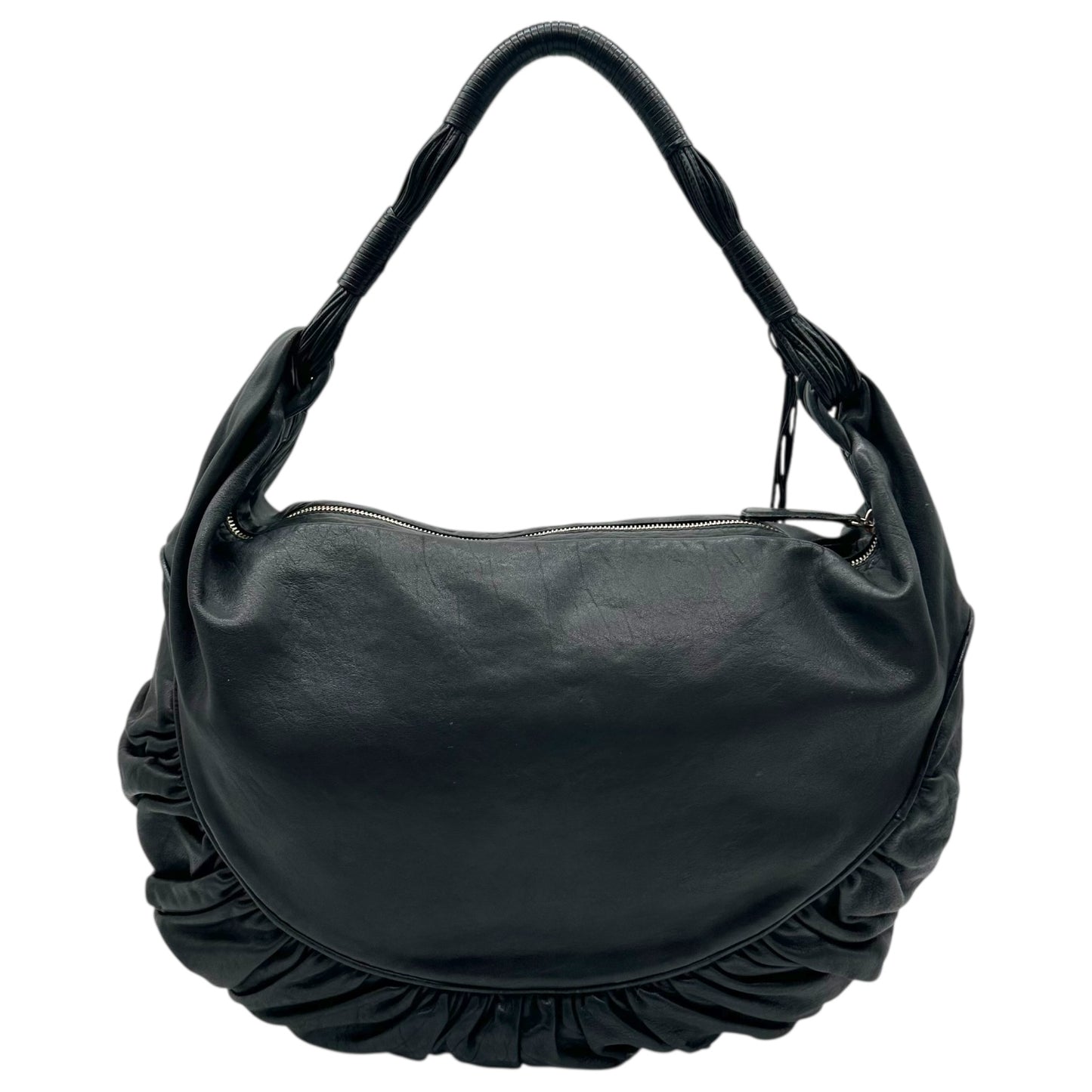 Christian Dior Black Leather Gypsy Hobo Bag