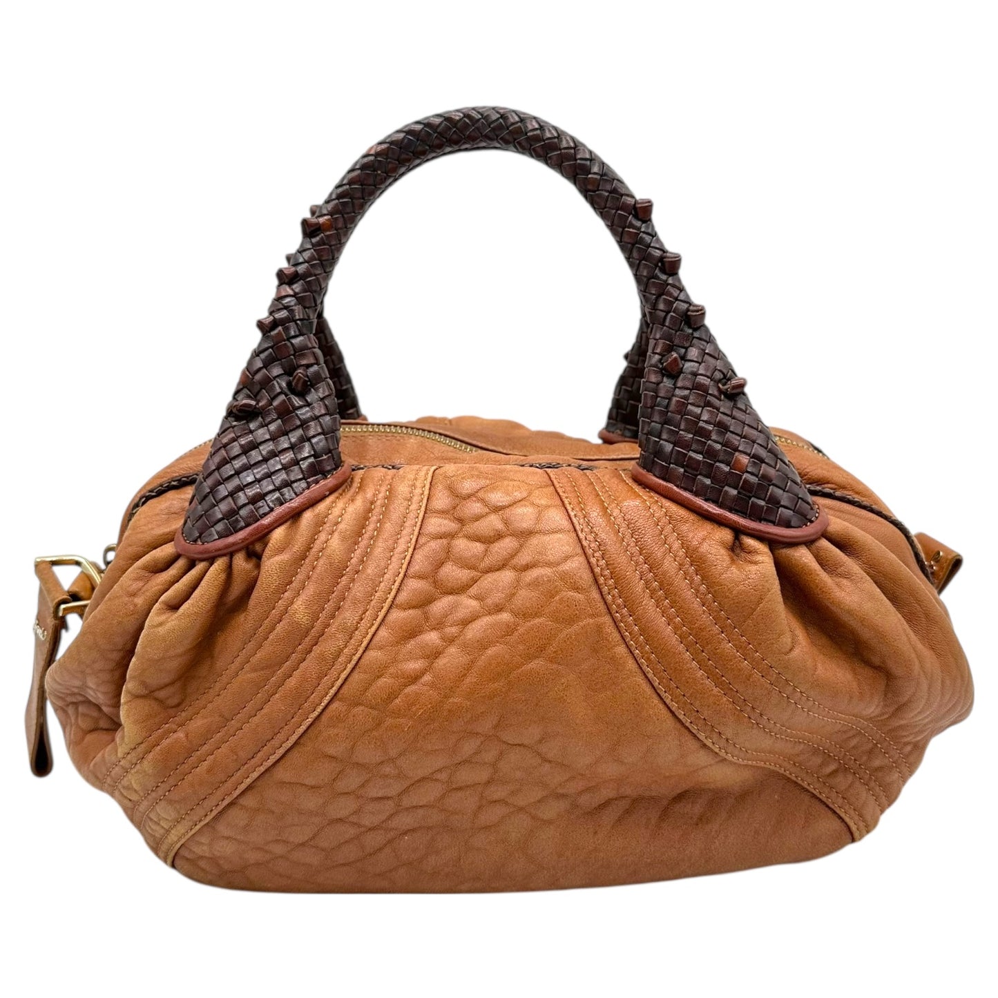 Fendi Tan & Brown Leather Mini Spy Bag