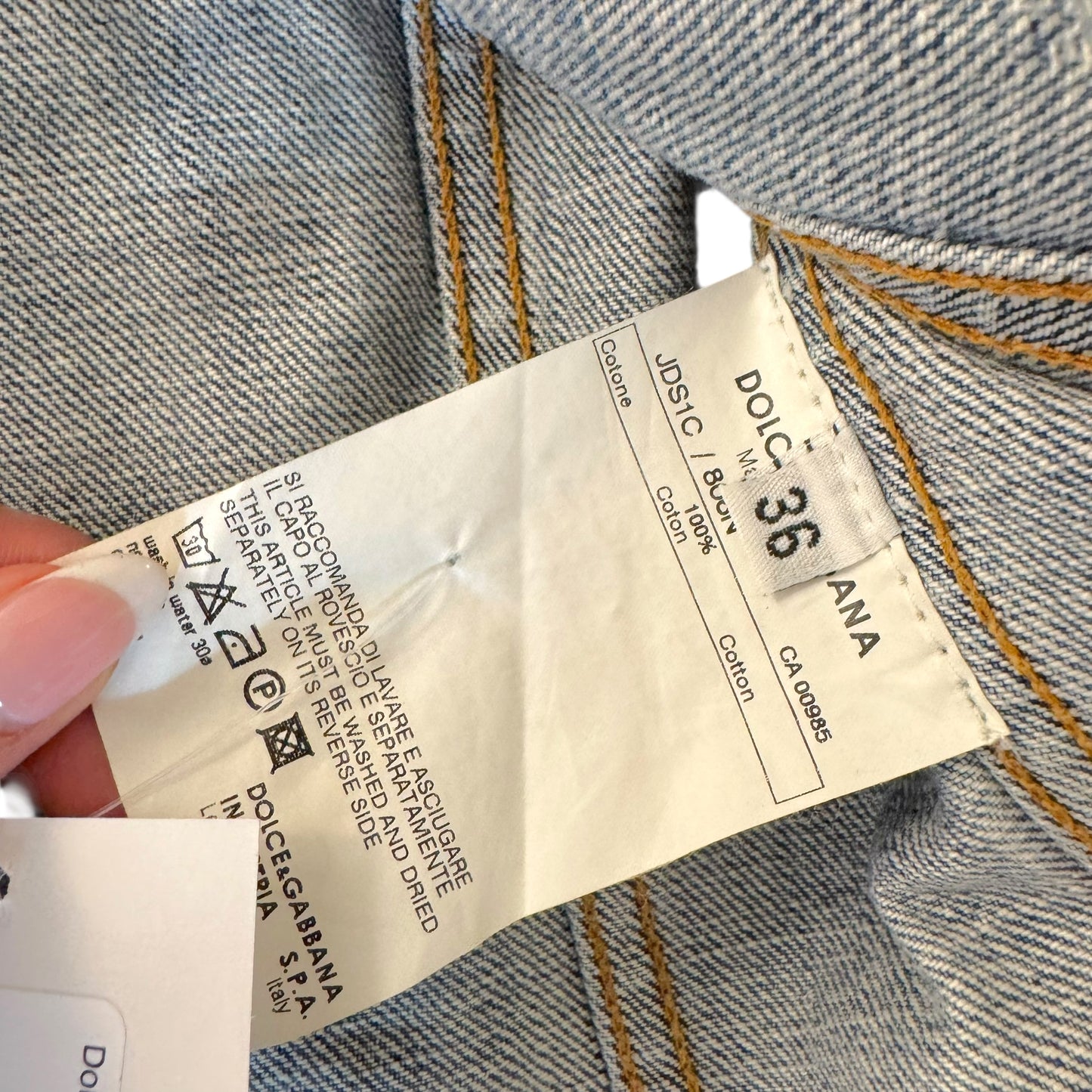 Dolce & Gabbana Distressed Denim Crop Jacket - Outfit Repeater