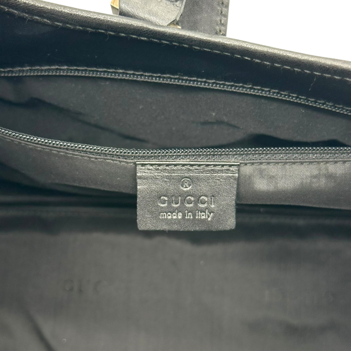 Gucci Black Monogram Jackie Bag