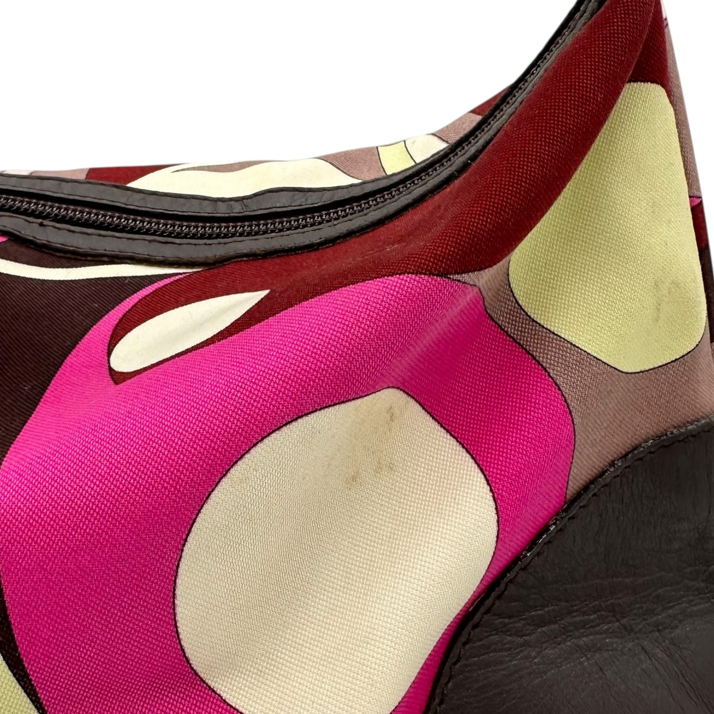 Emilio Pucci Pink & Brown Printed Shoulder Bag - Outfit Repeater