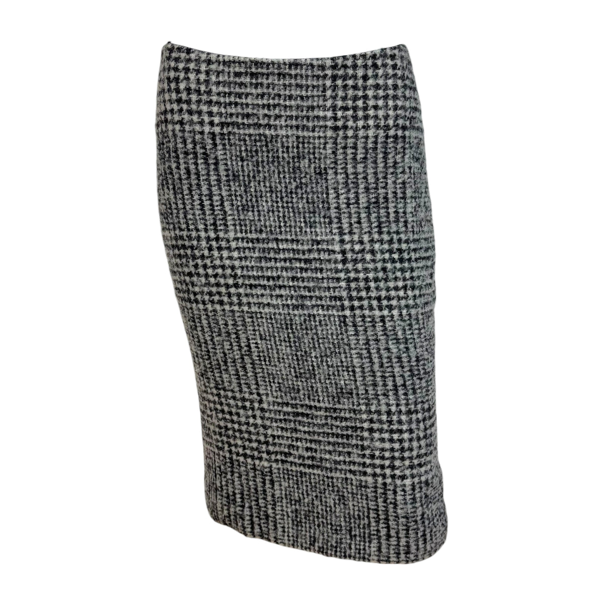 Dolce & Gabbana F/W 2001 Black & White Tweed Midi Skirt