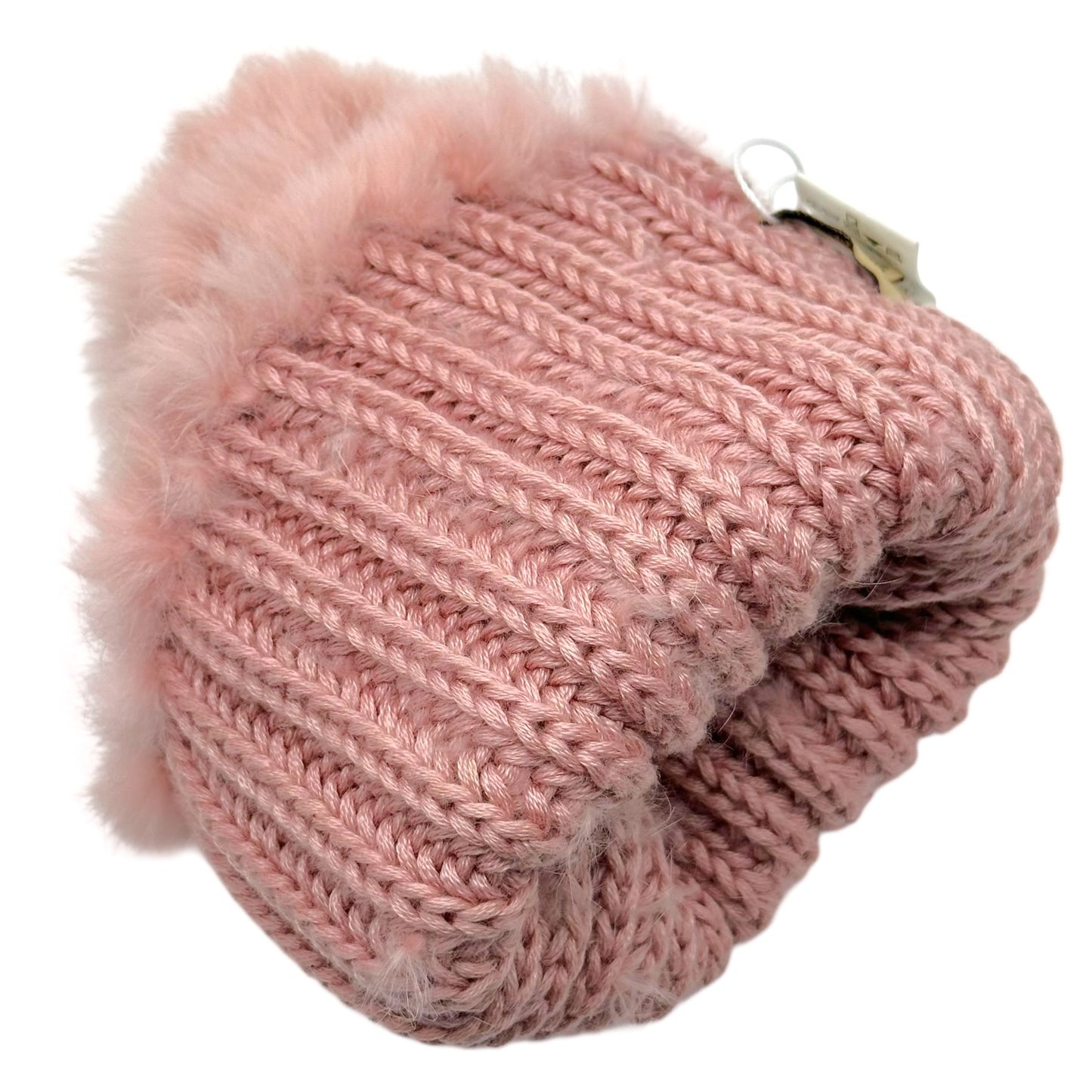 John Galliano Pink Rabbit Fur Beanie Hat