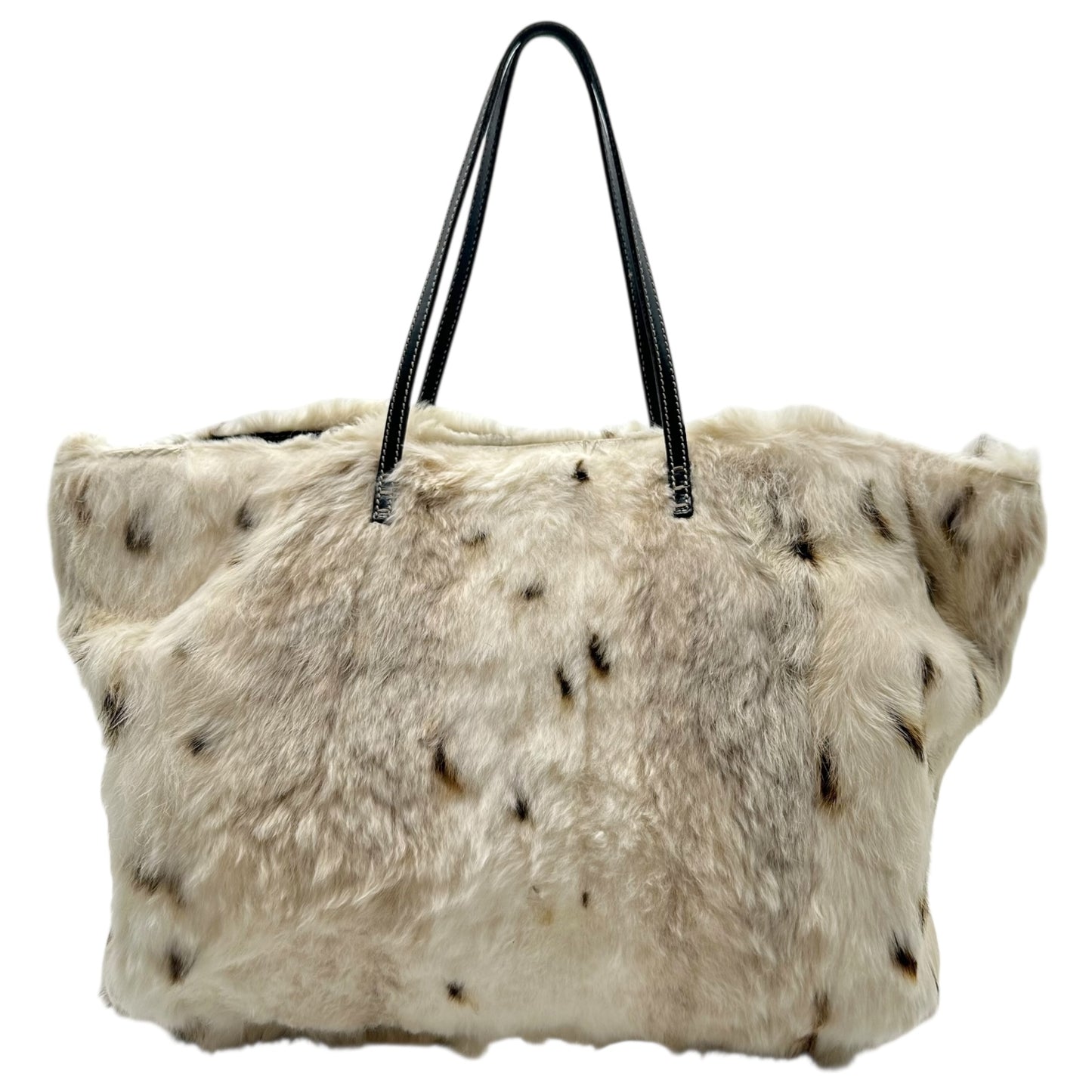 Fendi 'Lynx' Dyed Rabbit Fur Tote Bag