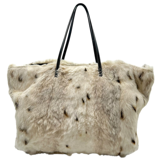 Fendi 'Lynx' Dyed Rabbit Fur Tote Bag