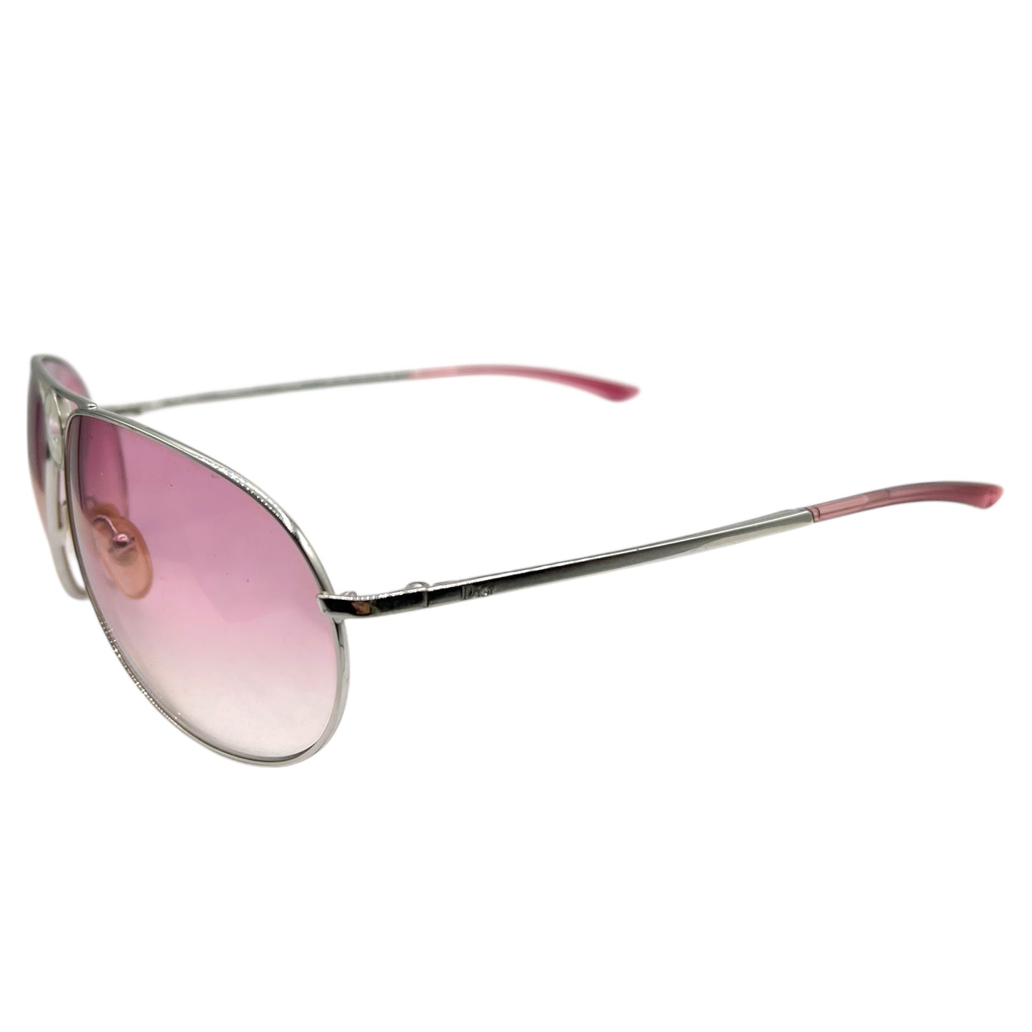 Christian Dior DiorHippy1 Pink & Silver Star Gradient Aviator Sunglasses w/ Case