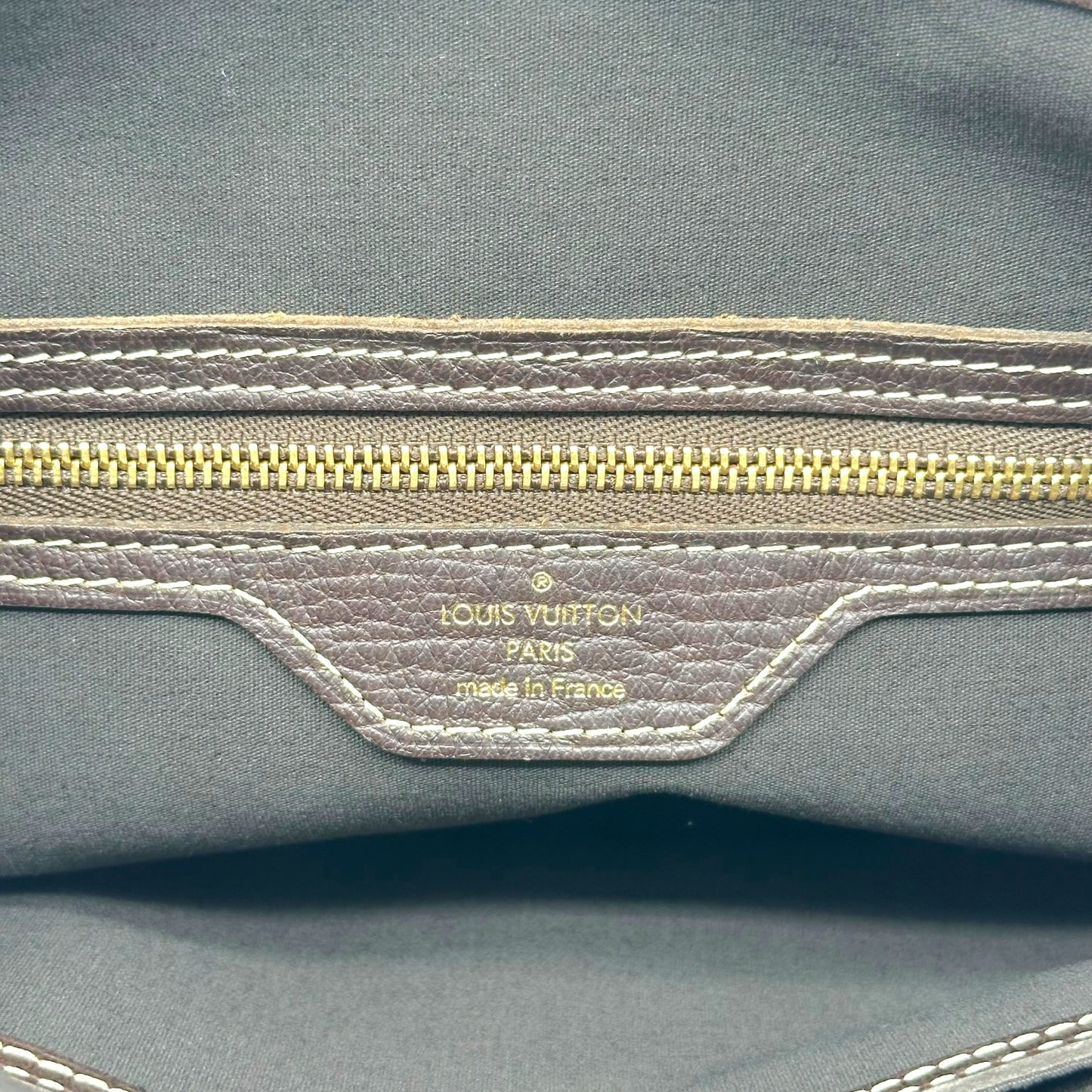 Louis Vuitton Brown Lin Monogram Petit Bucket Shoulder Bag