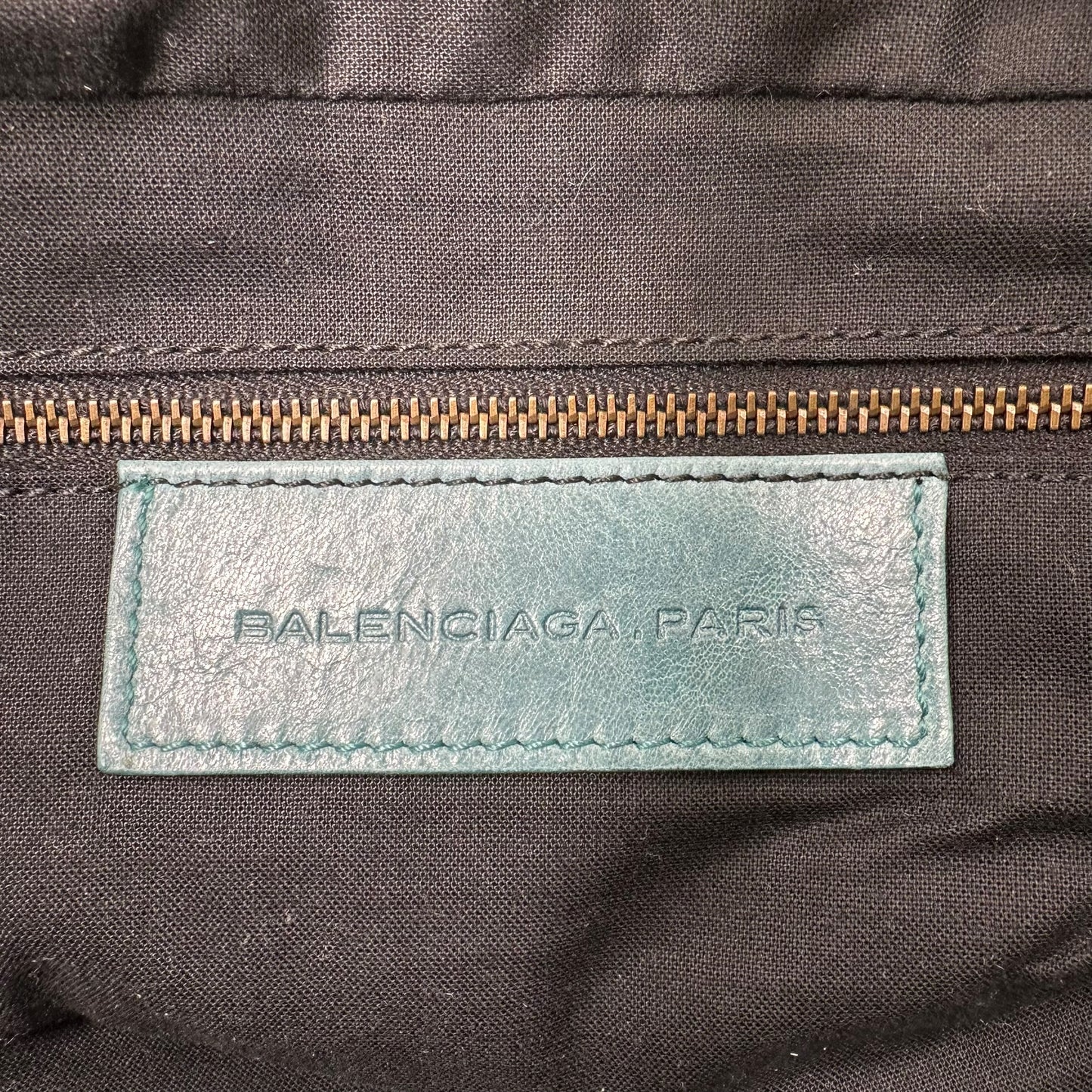 Balenciaga Blue Leather Twiggy City Bag - Outfit Repeater