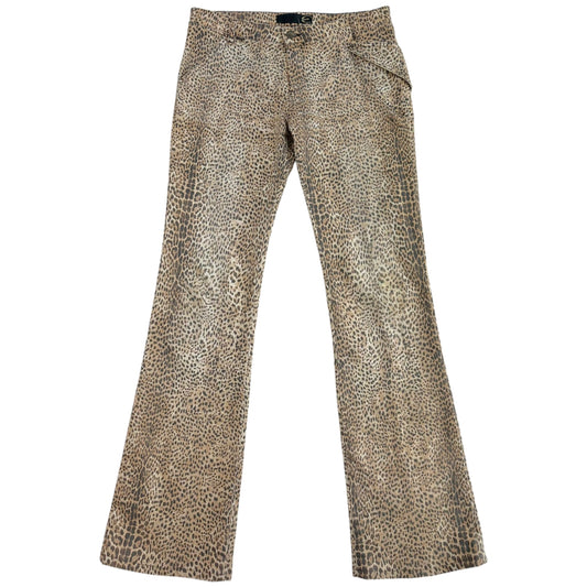 Just Cavalli Roberto Cavalli Leopard Print Flare Jeans