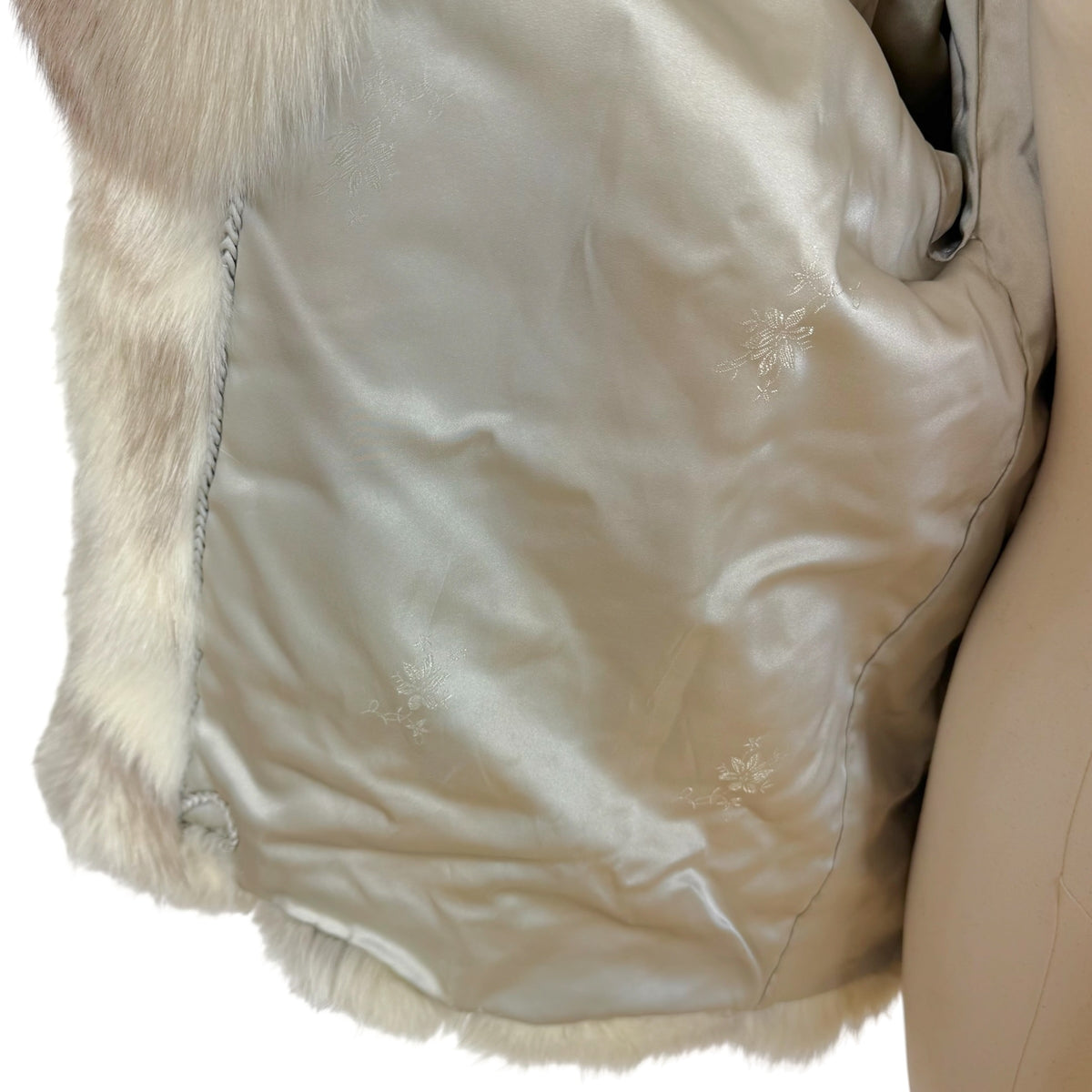 Saga Fox Ivory Fur Coat Blue Fox 1990s Vintage