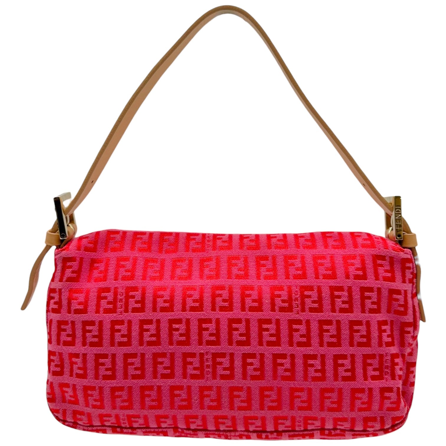 Fendi Baguette Bag Pink Red Zucchino Monogram